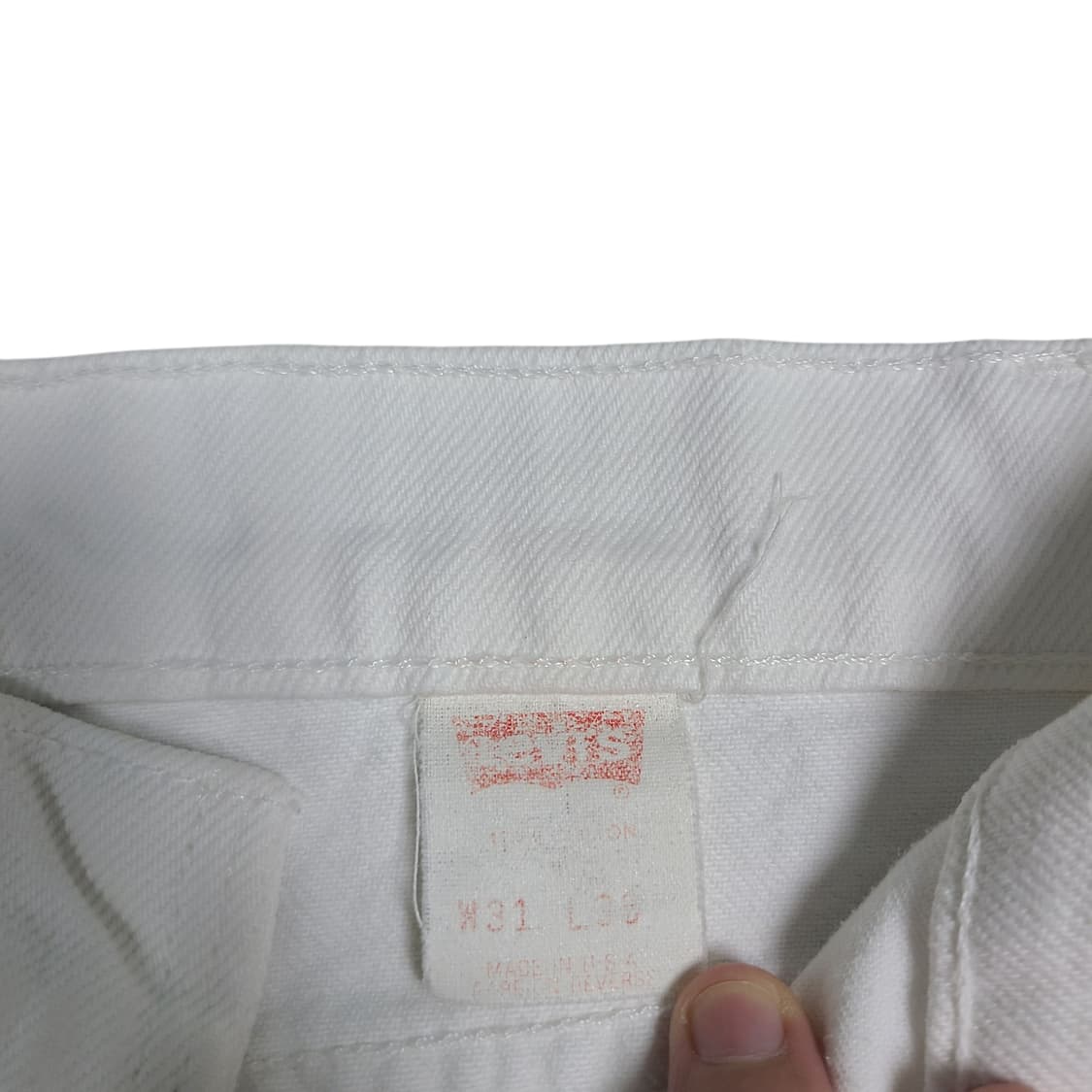 '90s U.S.A Levi’s 505 White Jeans 상품이미지6