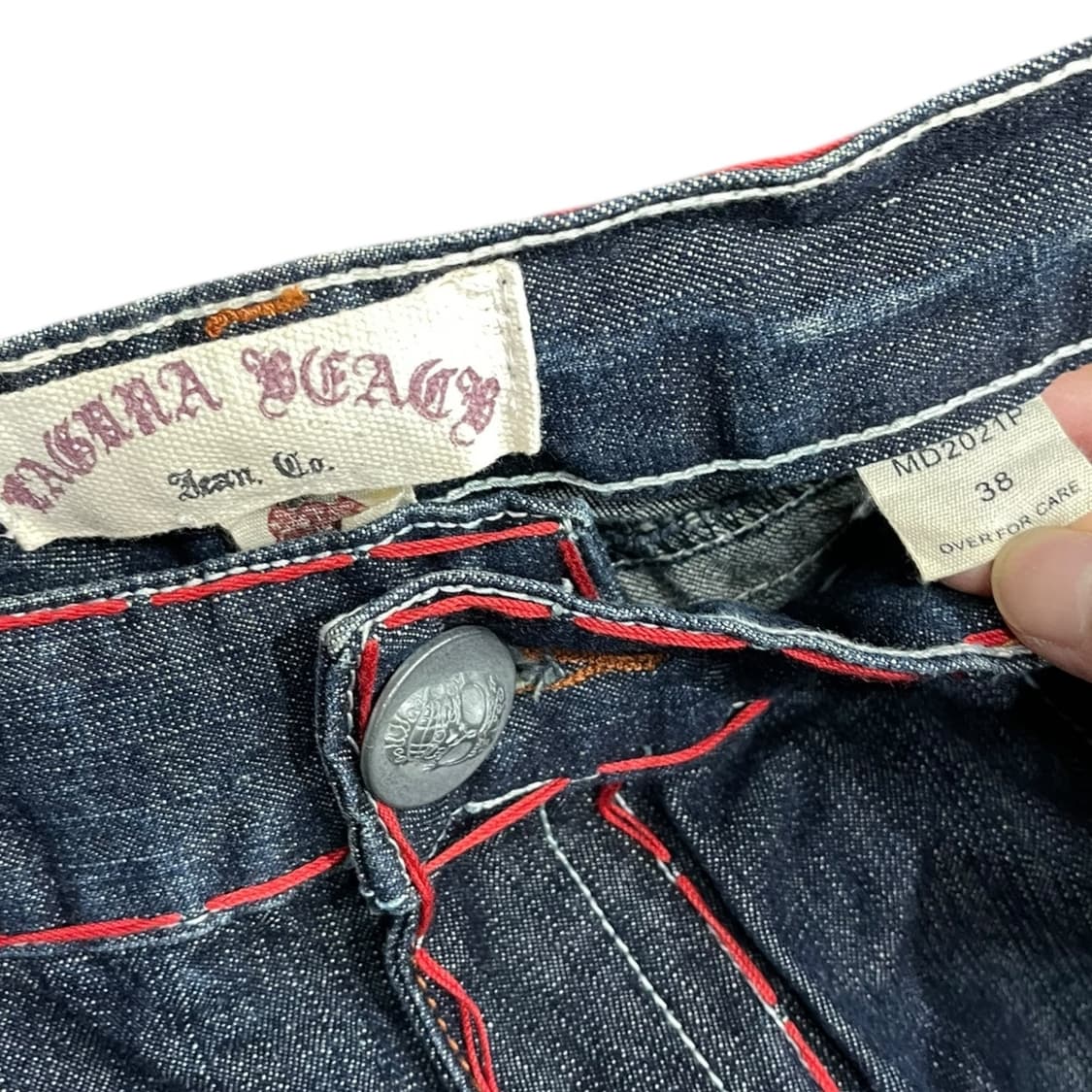 라구나비치 laguna beach 빅스티치 큐빅 부츠컷 데님팬츠 상품이미지7