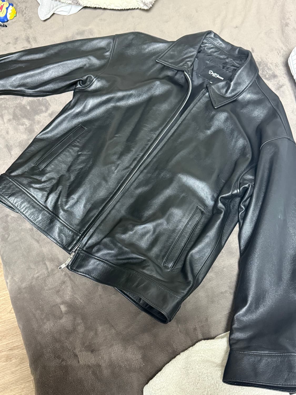 도프제이슨 오버핏 램스킨 싱글 자켓(M) 상품이미지2