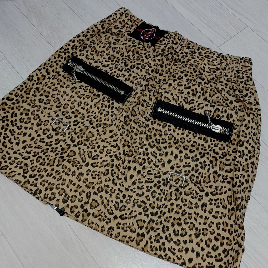 어나더유스 레오파드 지퍼 미니 스커트 호피 치마 상품이미지2