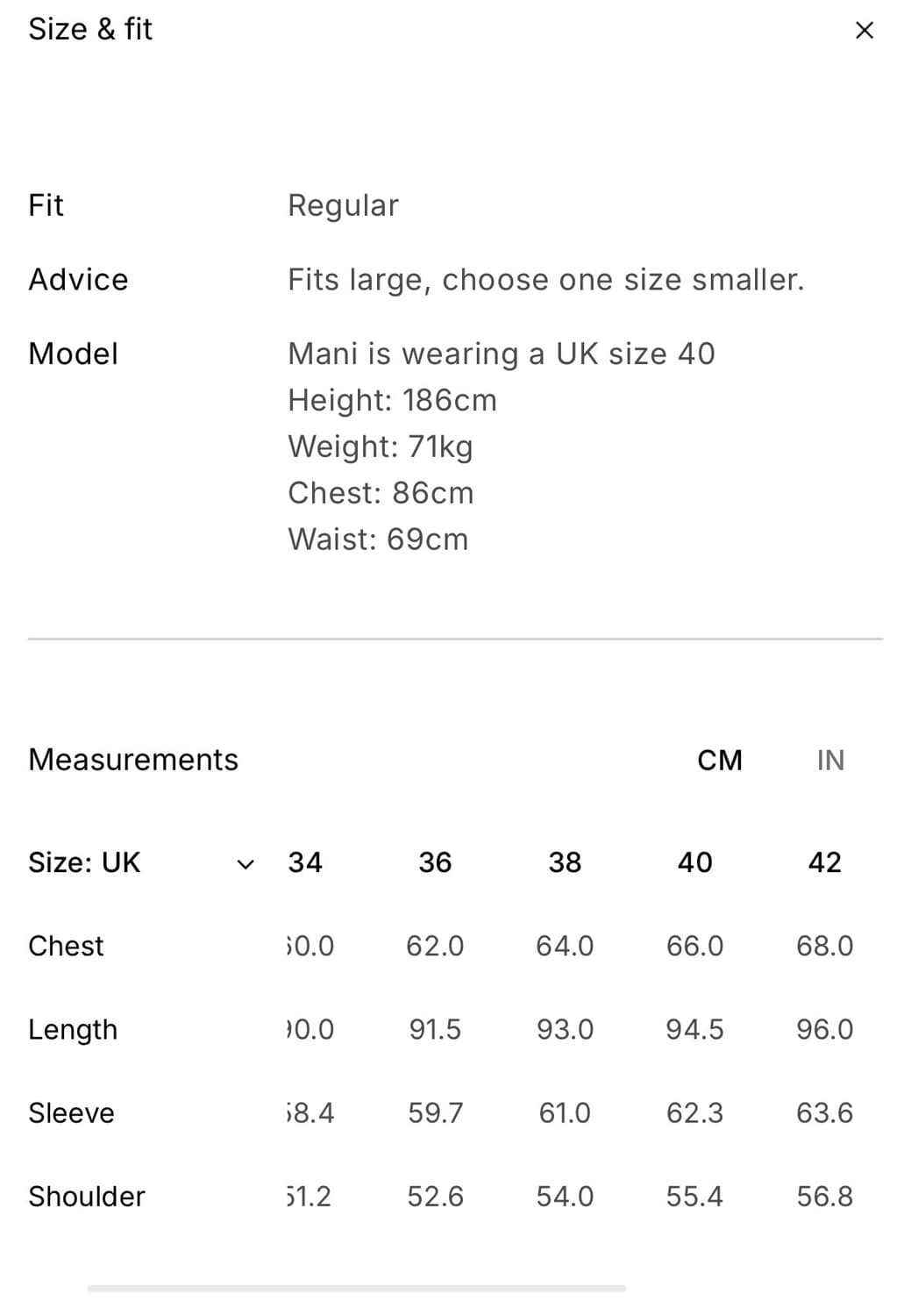 매킨토시 험비 gts 미드코트 40size 상품이미지2