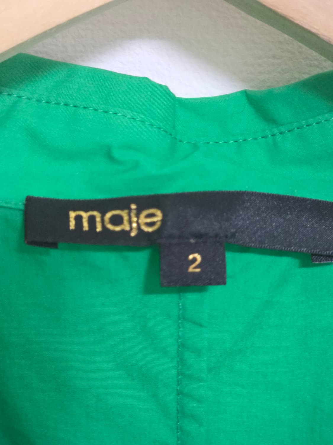 maje 그린 코튼 셔츠 2사이즈 상품이미지3