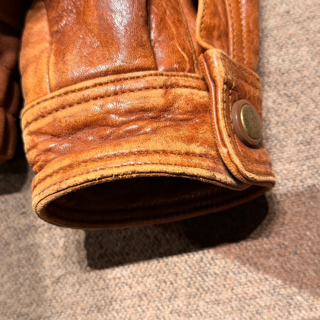 발렌티노 90s 램스킨 봄버 자켓 L 양가죽 상품이미지10