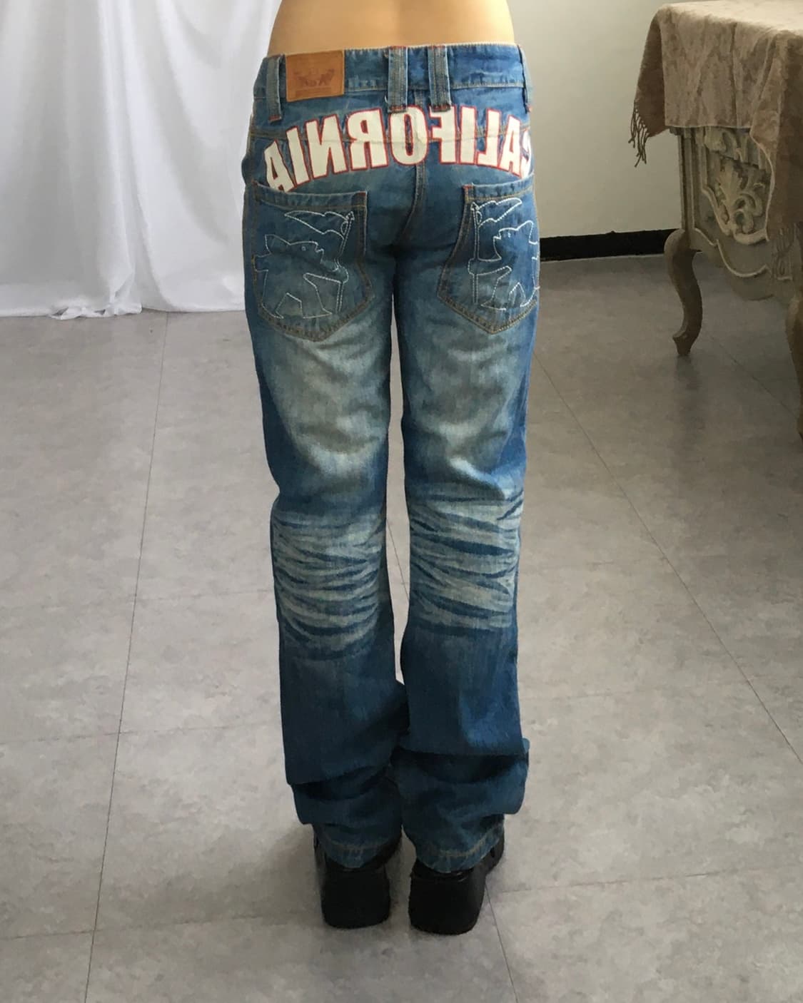 Gotcha back needle work denim pants 상품이미지8