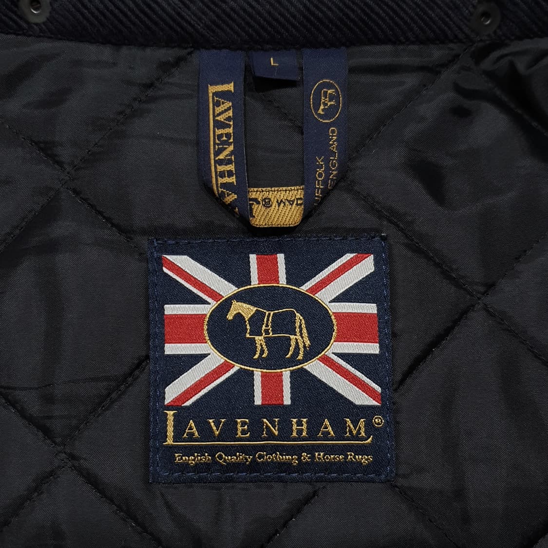 라벤햄 울 퀼팅 자켓 글렌체크 L (105) lavenham 상품이미지9