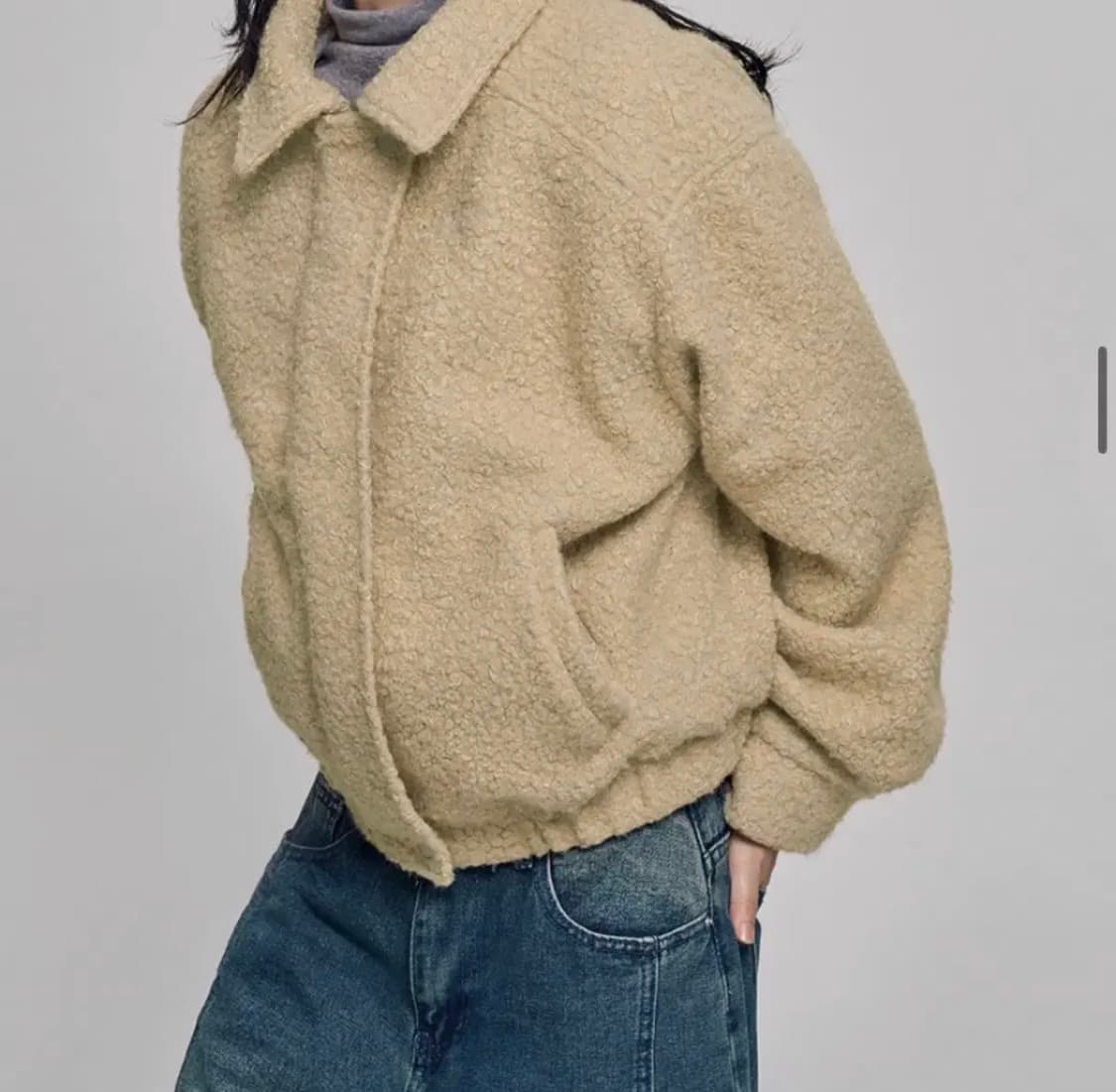 칙스 카라 버진 블루종 점퍼 베이지 상품이미지2