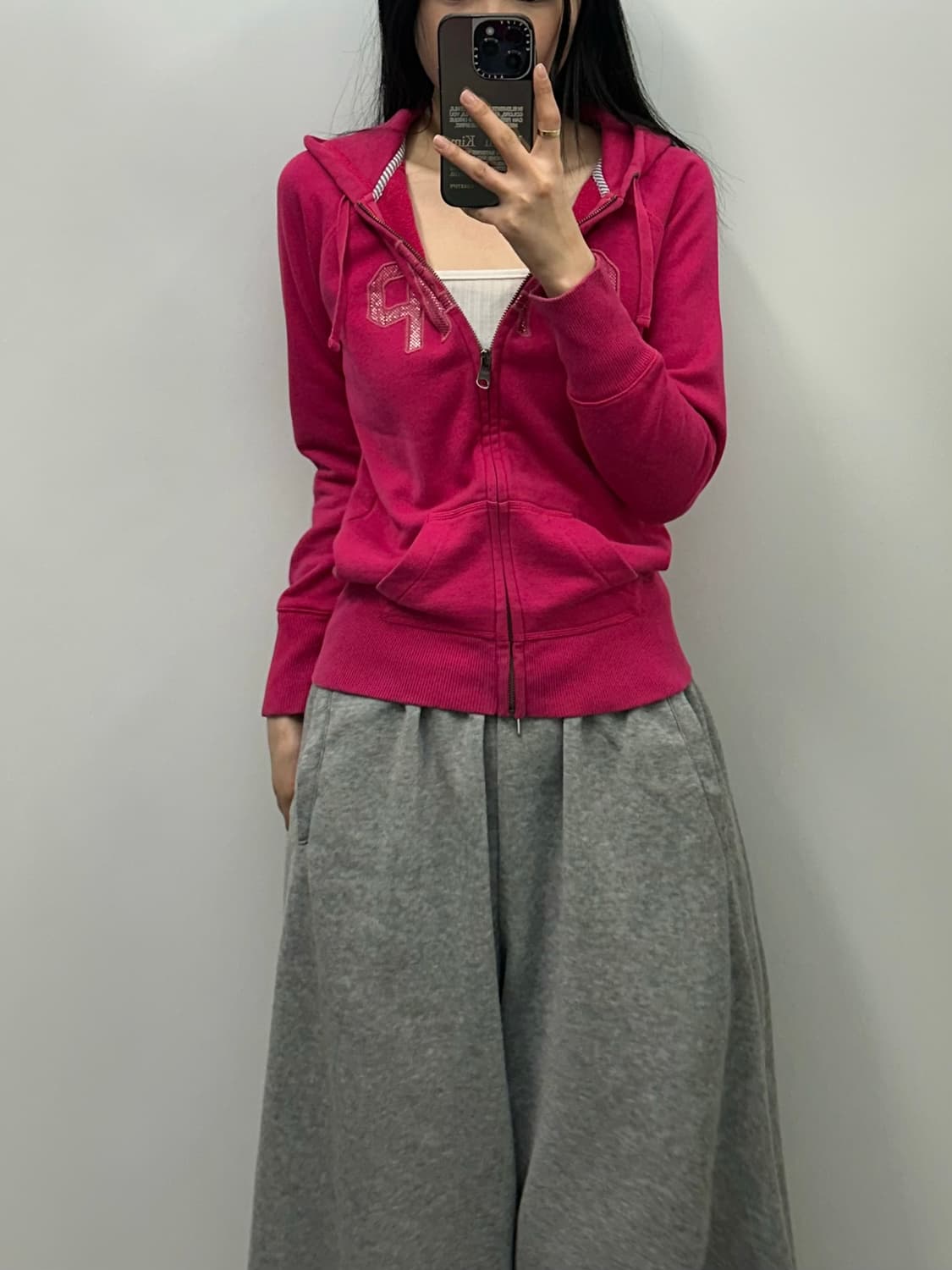 gap 갭 찐핑크 후드집업 상품이미지1