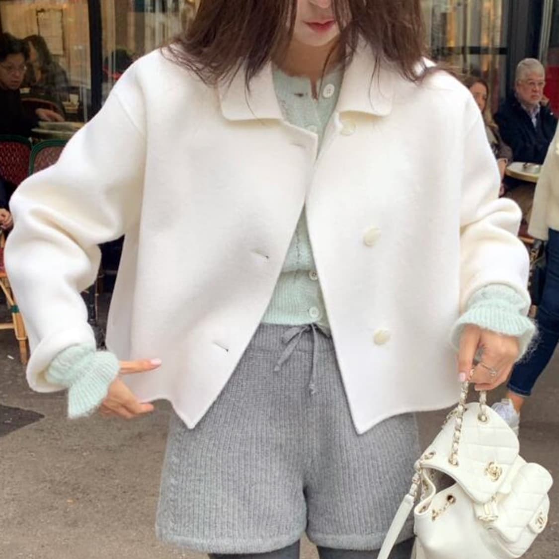 시예(siye) 시예샵 샵시예 캐시울 Oui 핸드메이드 숏코트 새상품 상품이미지1