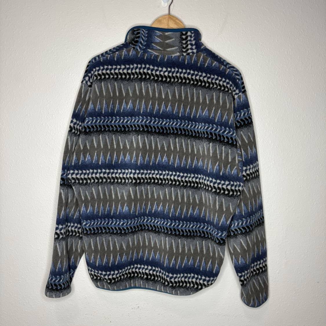 15FW 파타고니아 시청릴라 스냅-티 플리스 블루/그레이 애즈텍 패턴 상품이미지6