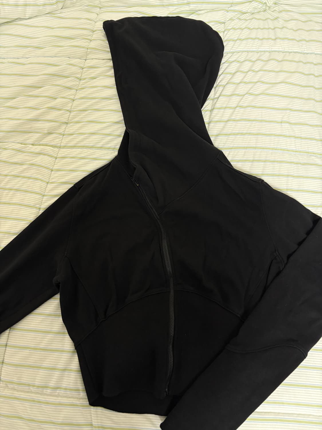 WOMENS GARMENT DYED CURVED HOODED ZIP JA 상품이미지3