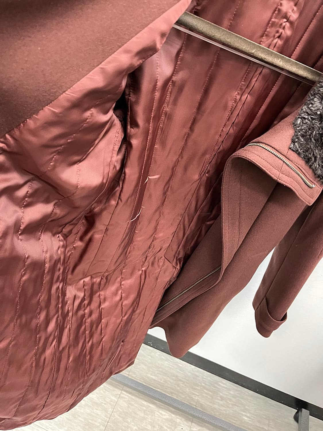 95) 우영미 10fw 버건디 캐시미어 코트 상품이미지7