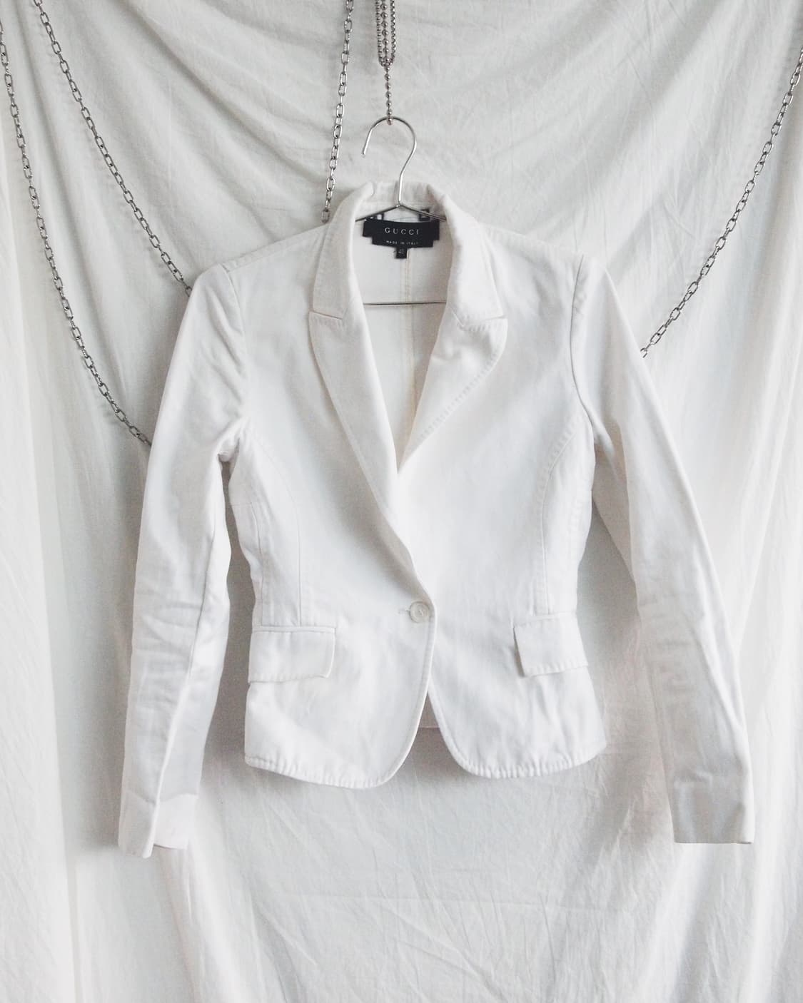 구찌 by 톰포드 크롭컷 화이트 블레이져 상품이미지5