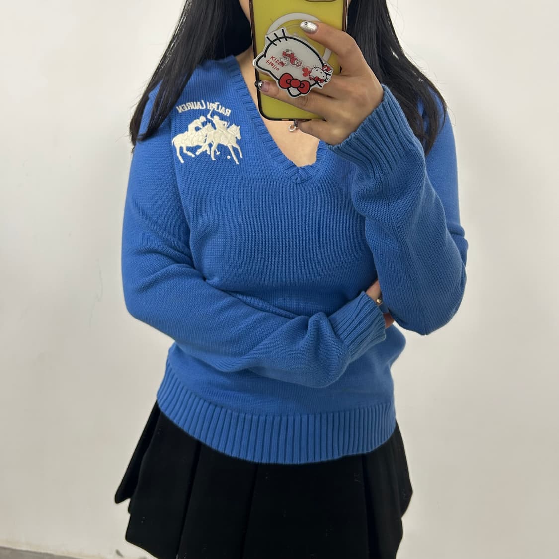 폴로 브이넥 니트[1438] 상품이미지2