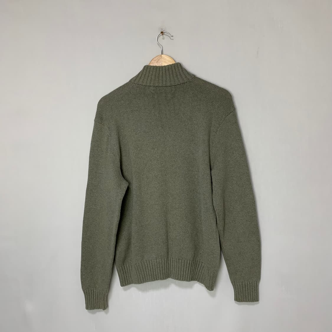 폴로랄프로렌 하프넥 반집업 빈티지 니트 올리브 베이지 L 상품이미지4