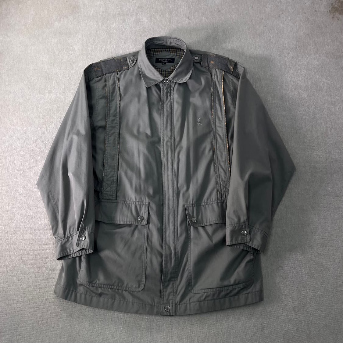 100 입생로랑 90s 가죽 헌팅 자켓 상품이미지1