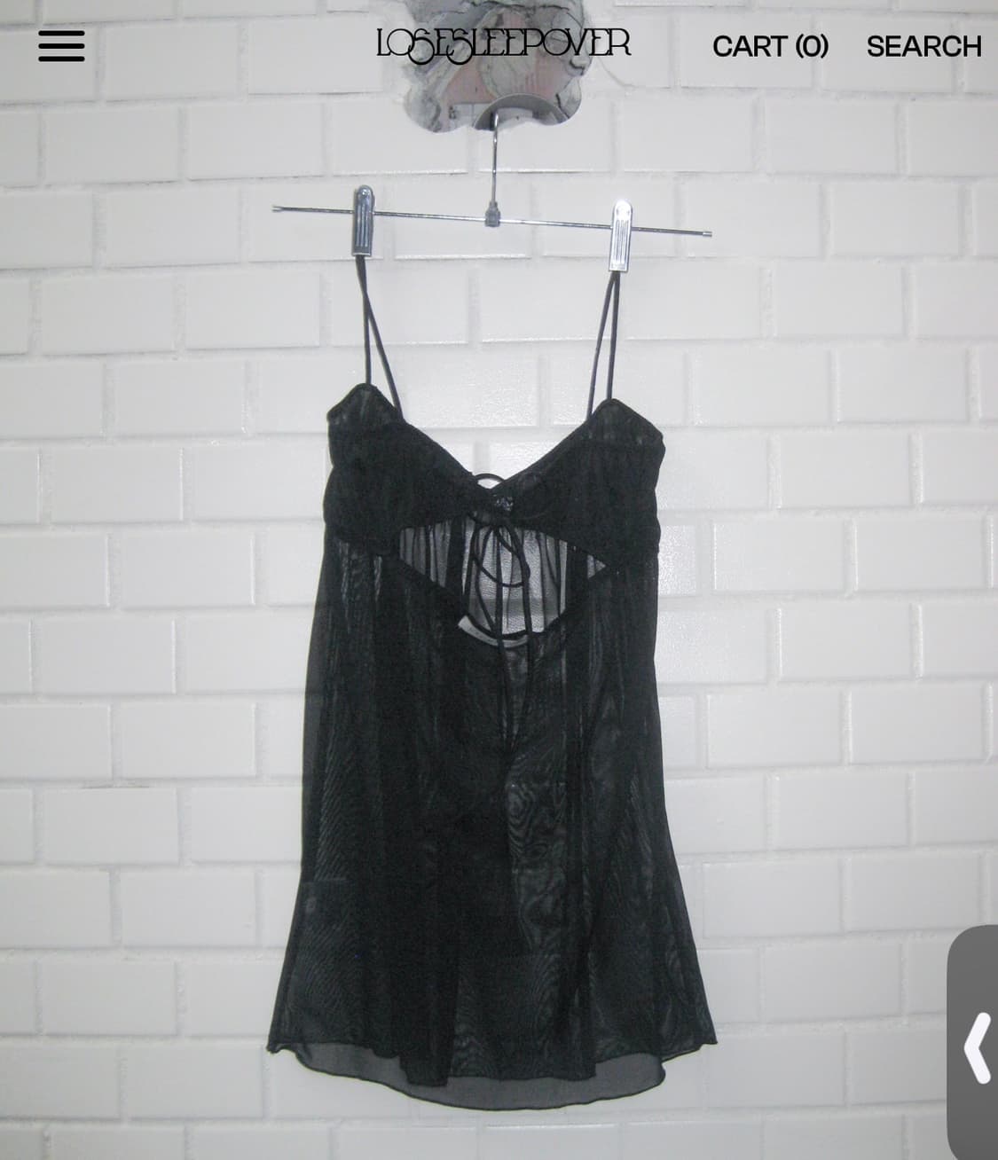 루즈슬립오버) “Bite Love" Lace Sleeveless Top 상품이미지2