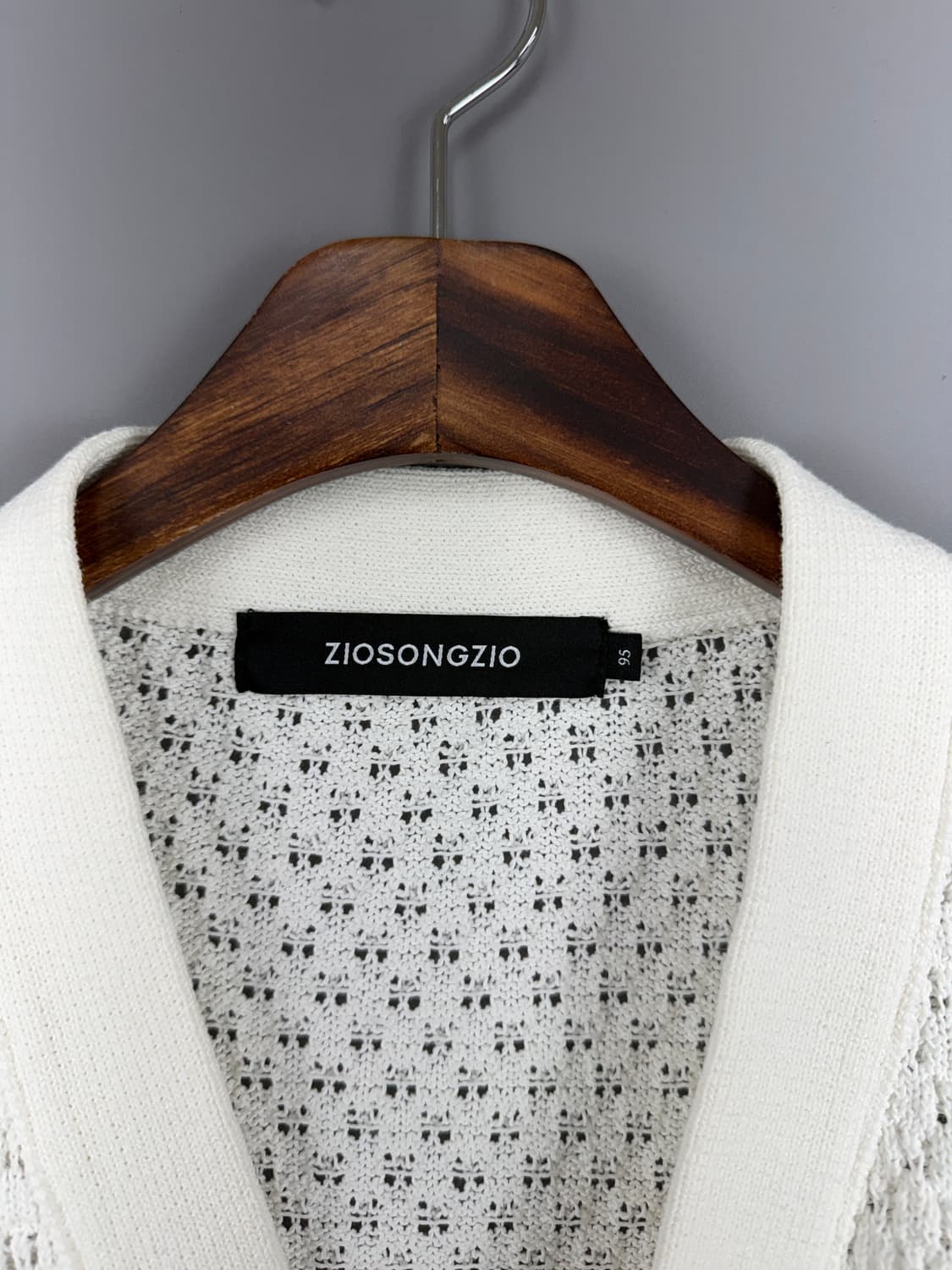 지오송지오 칼리그램 패치워크 메쉬 가디건 E13 상품이미지5