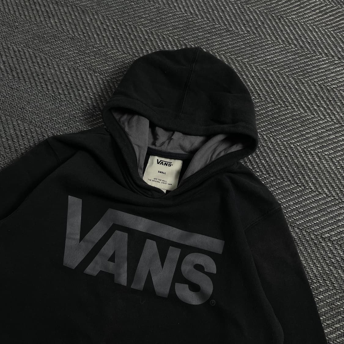 반스 빅로고 박시핏 후드 티셔츠 블랙y 4173 상품이미지5
