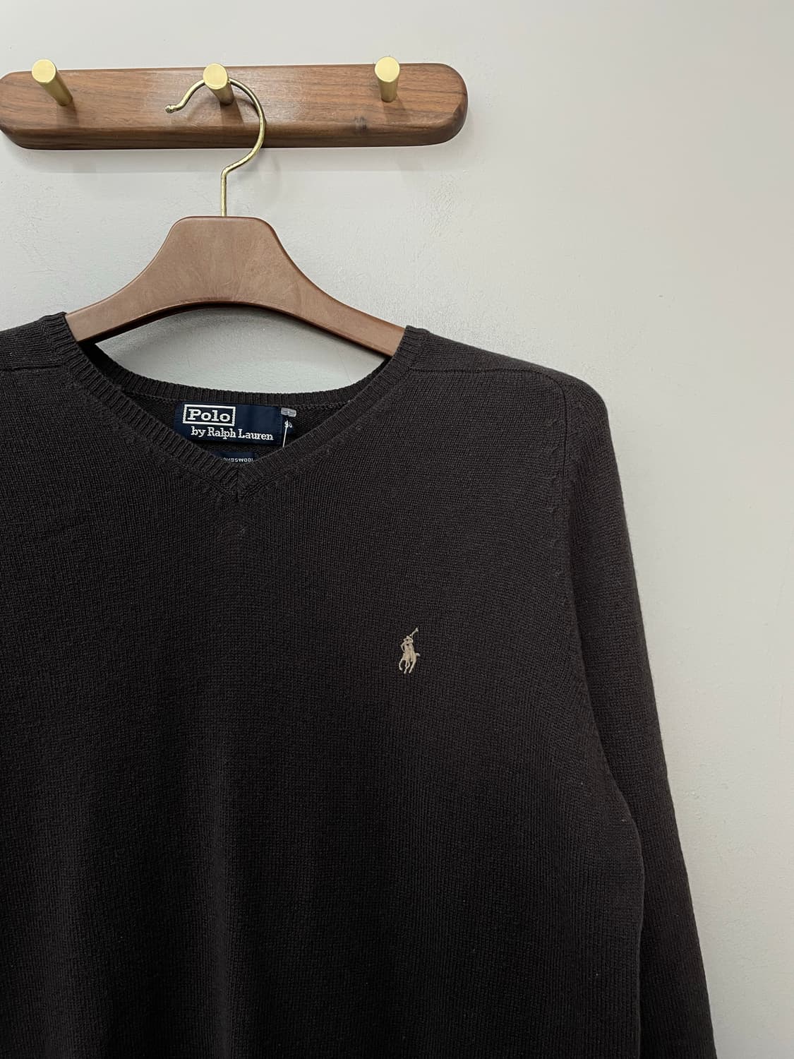 폴로 랄프로렌 브라운 브이넥 니트 H2012 상품이미지3