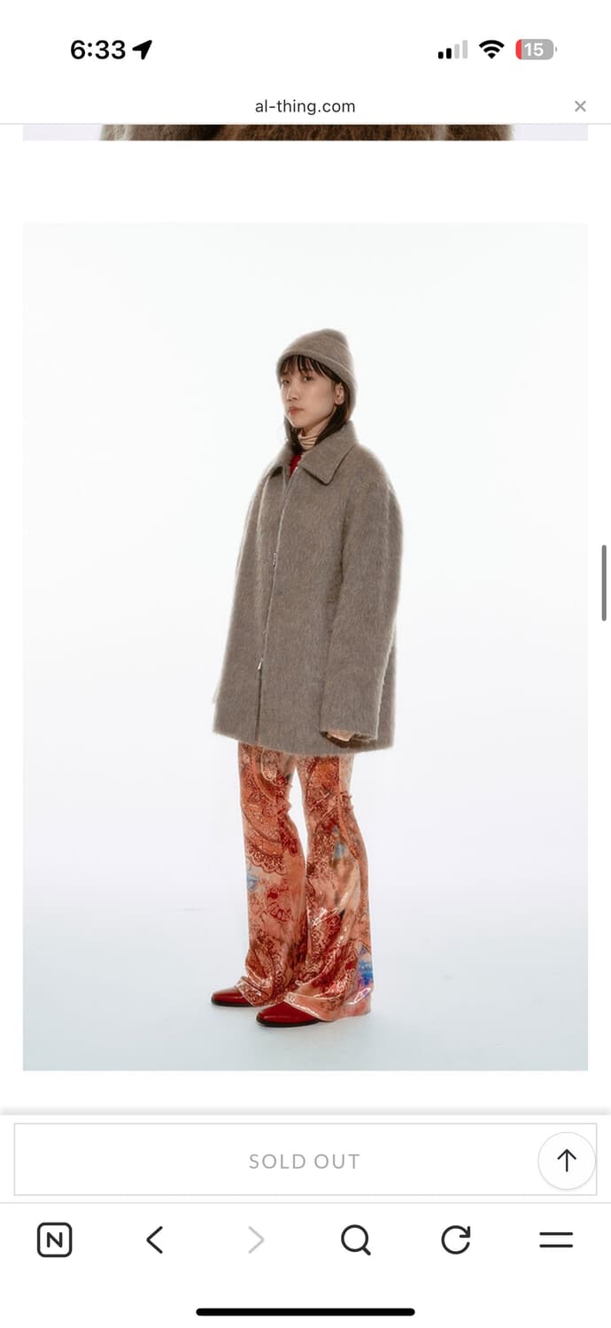 Teak 티크 울 짚업 코트 M 상품이미지3