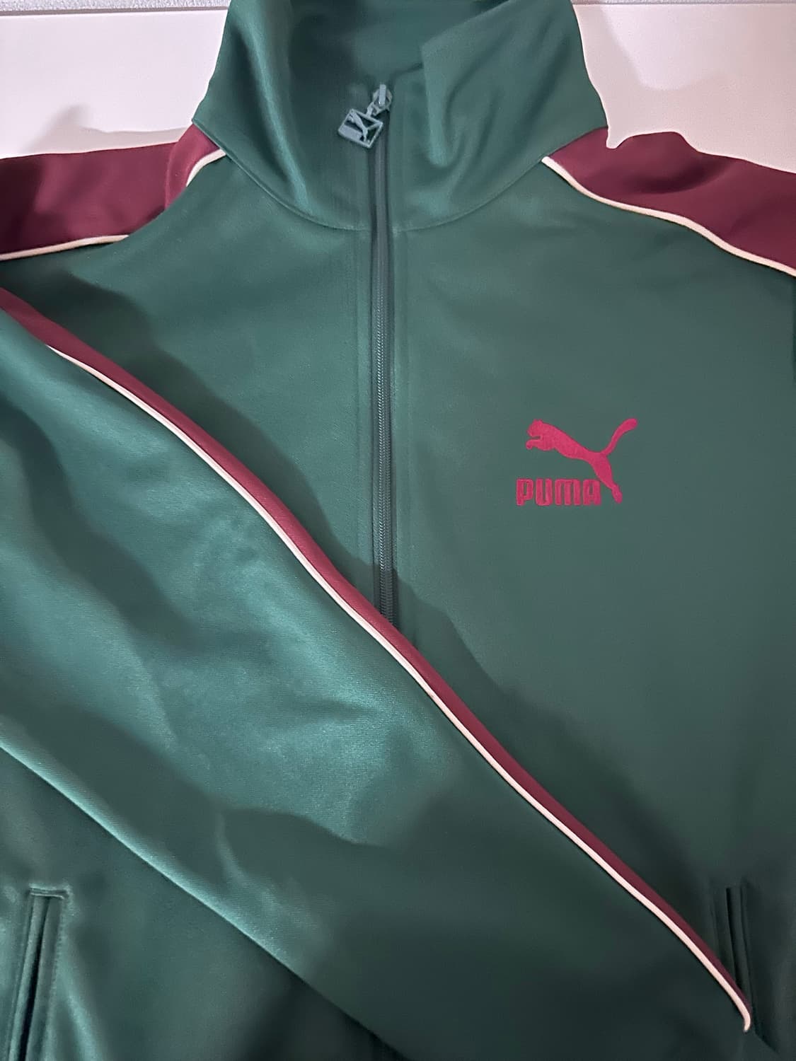 퓨마 져지 집업 그린 빈티지 상품이미지2