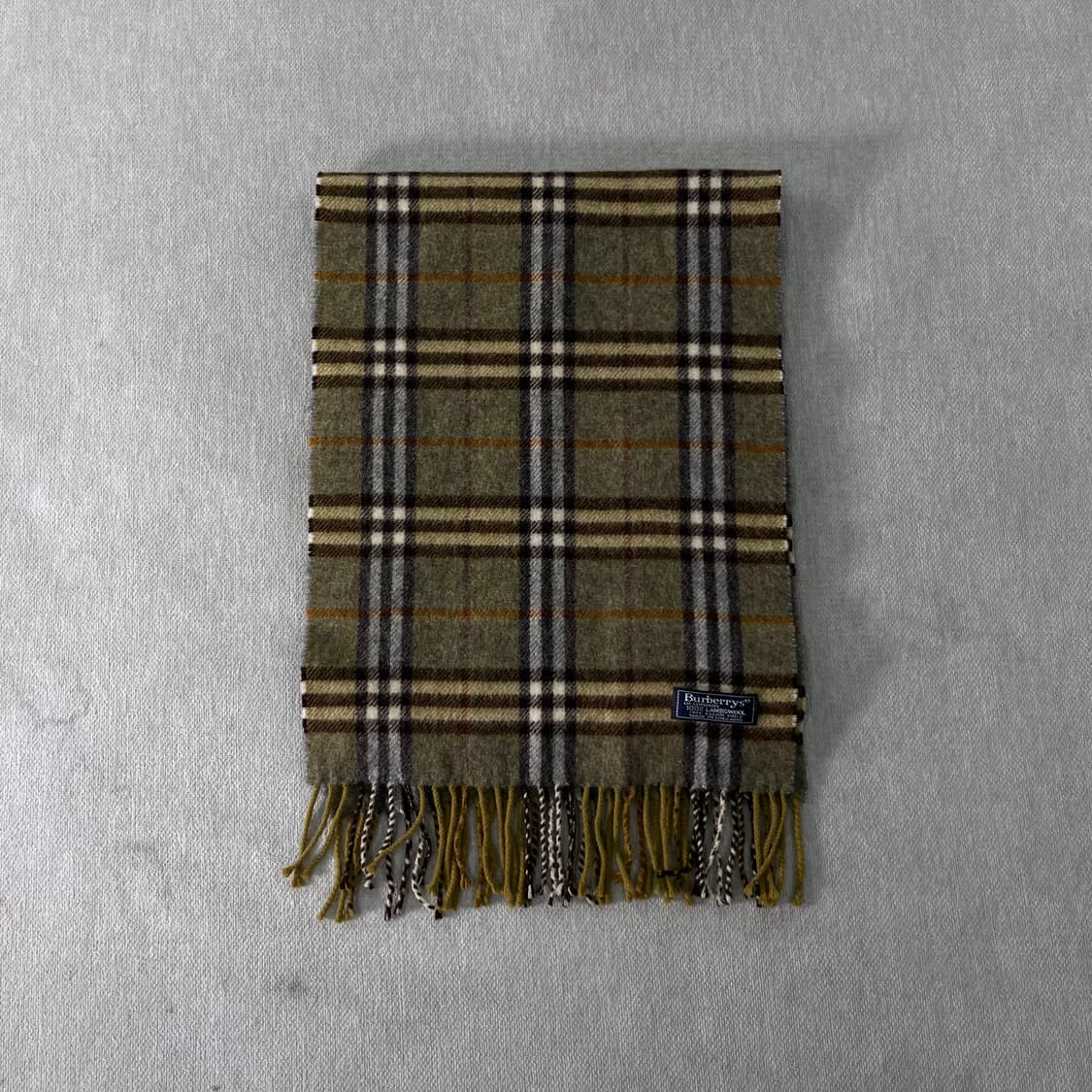 버버리 노바체크 램스울 그린 머플러  상품이미지2