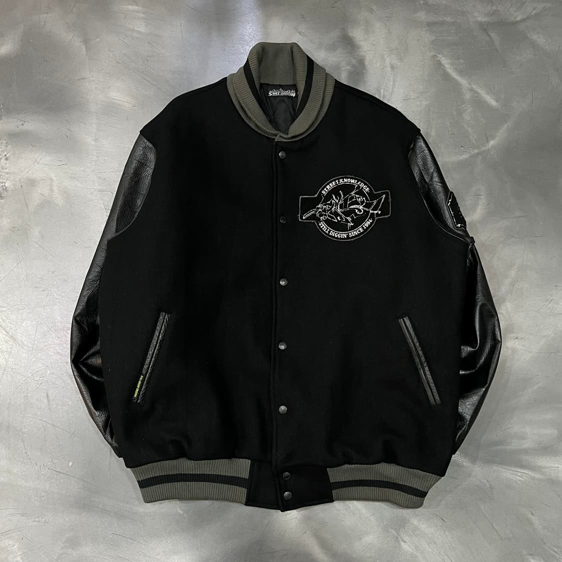  Still Diggin 레더 소매 바시티 자켓 y14409 상품이미지1