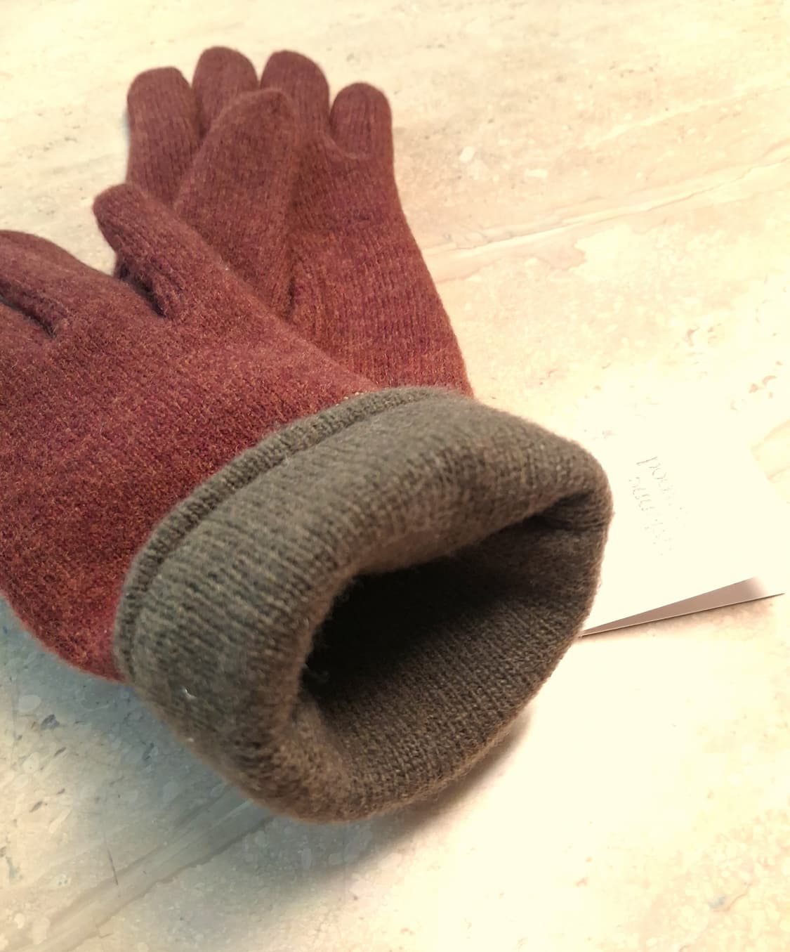 비비안 웨스트우드 빅 orb 자수 울장갑 / 와인 (새상품) 상품이미지7