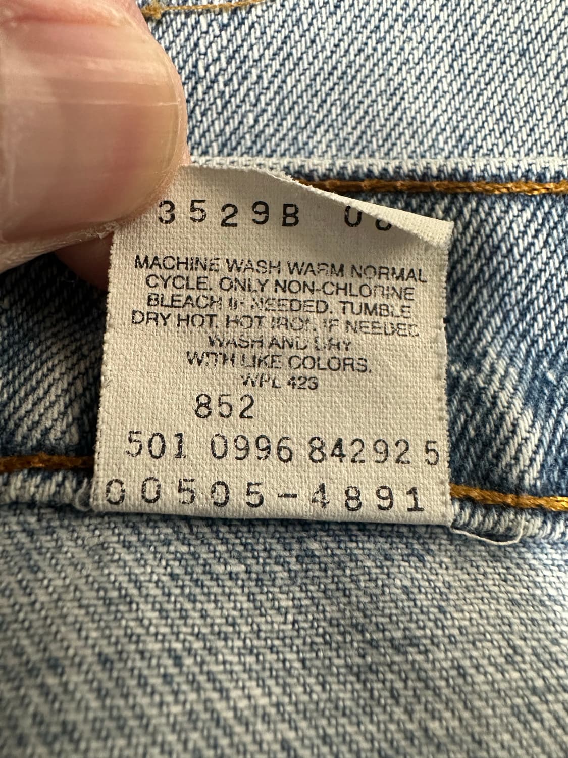 90s 빈티지 리바이스 505 33 연청 상품이미지7