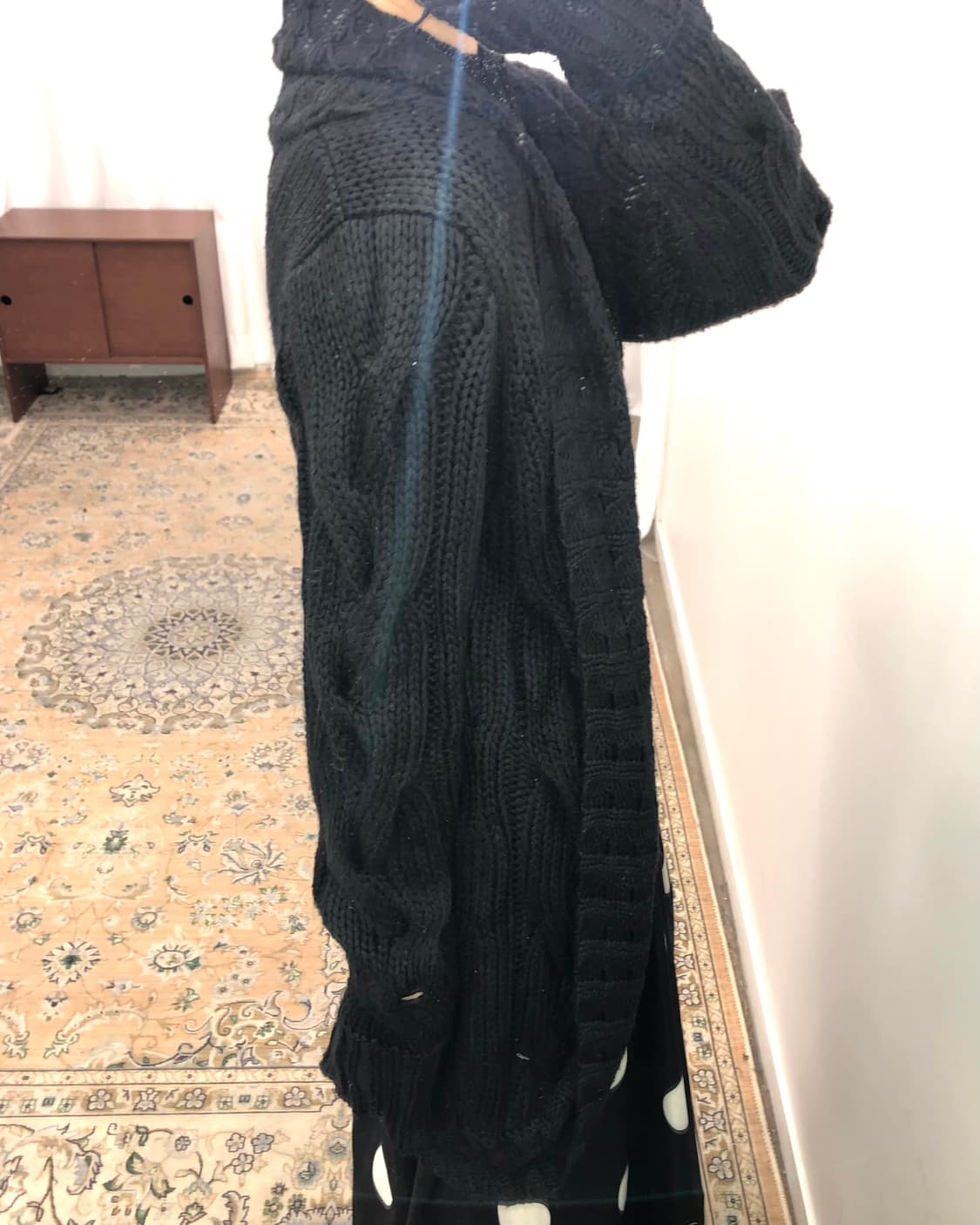 블랙 오픈 롱 가디건 상품이미지3