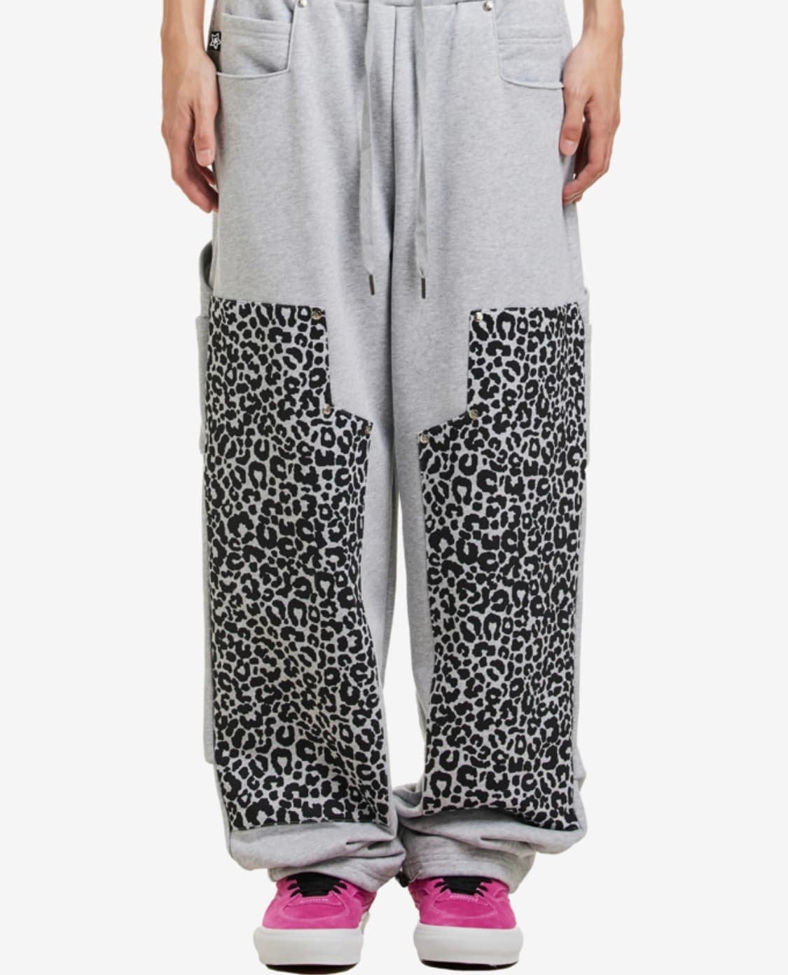 [M]스타팀 star team 레오파드 스웻 팬츠 그레이 상품이미지1