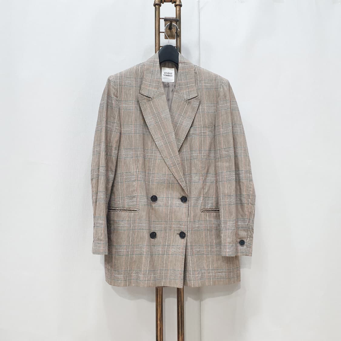 스튜디오 톰보이 글렌체크 린넨 자켓 55 상품이미지1