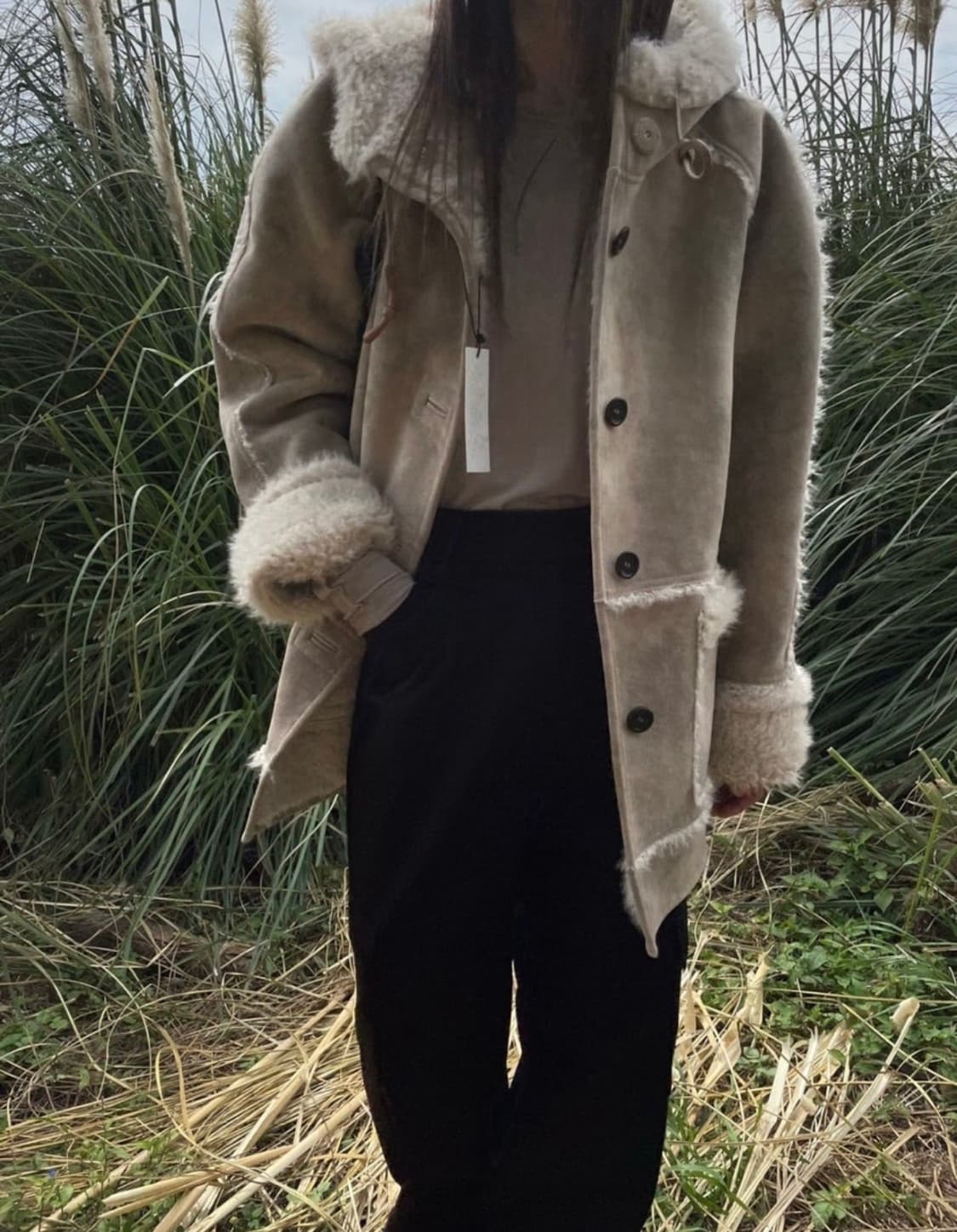 브리드 후드 무스탕 상품이미지1