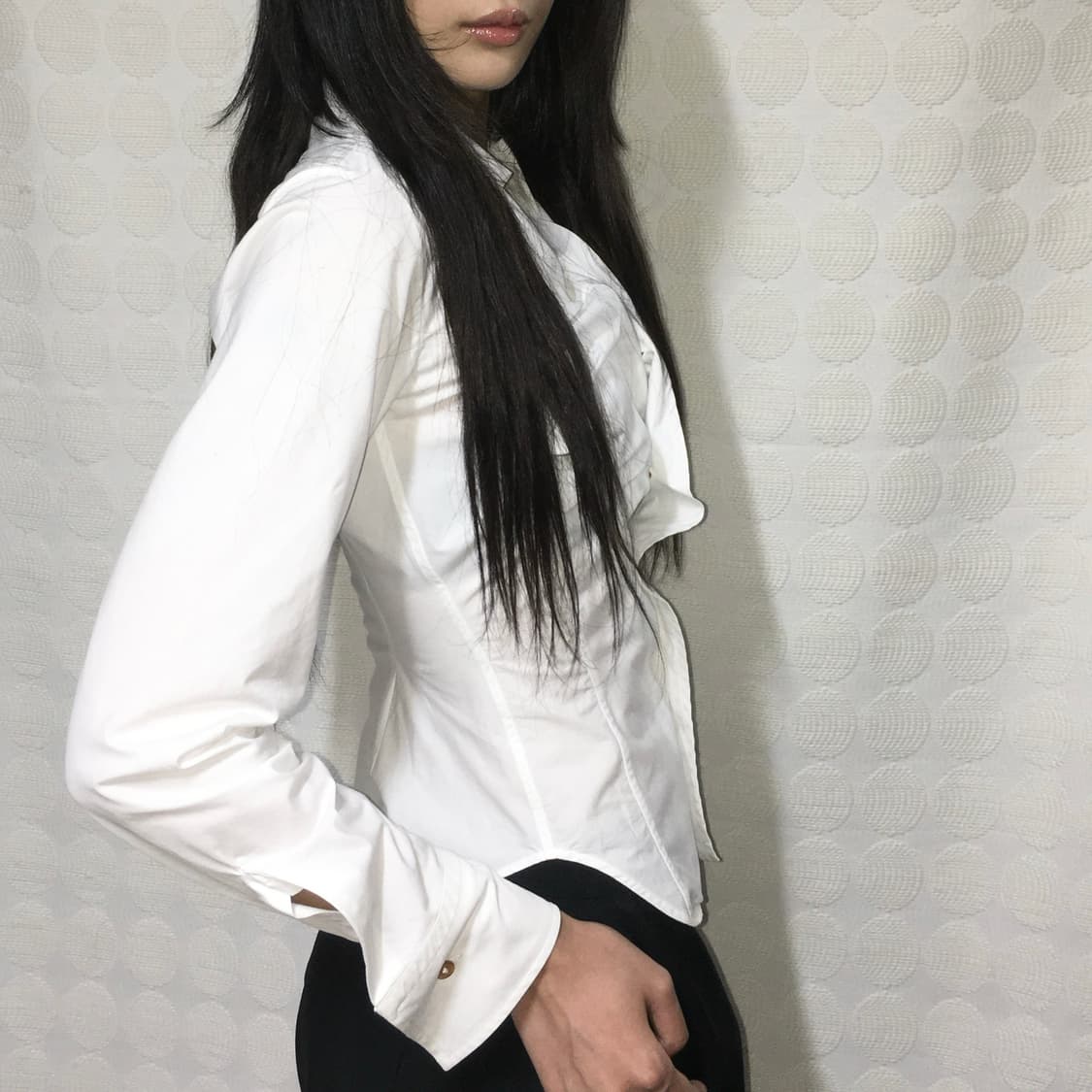 비비안 웨스트우드 화이트 드렁큰 셔츠 상품이미지2