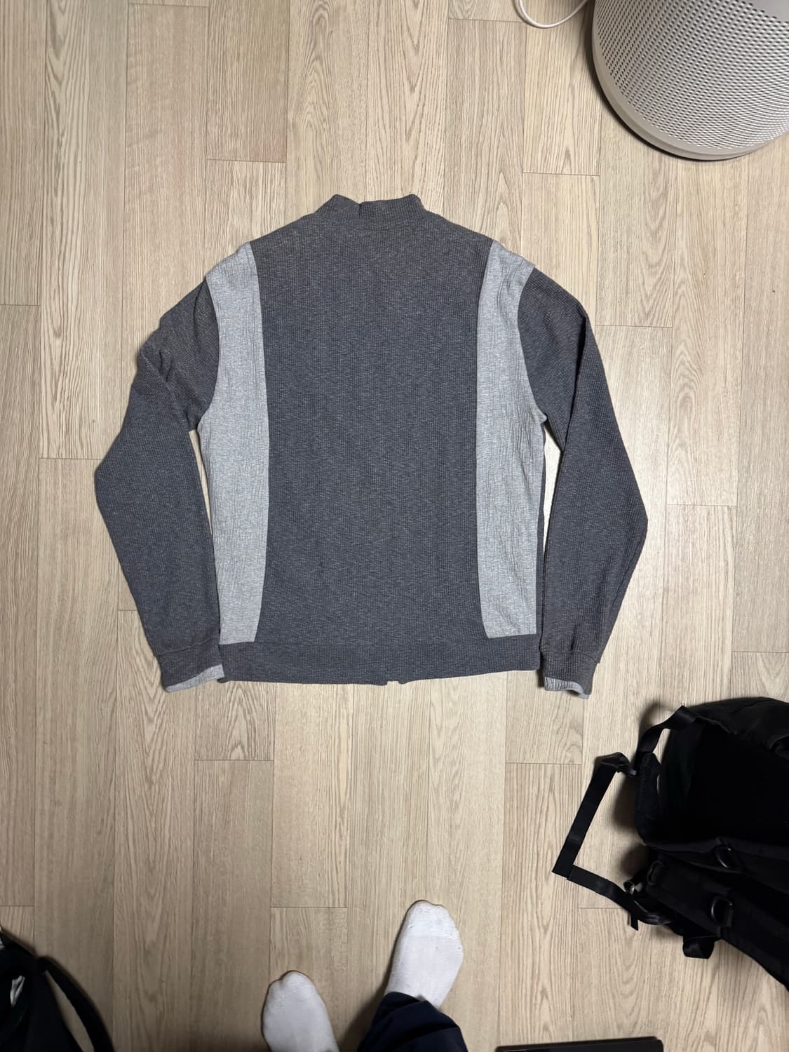 엑슬림 ep.7 01 저지 그레이 집업 자켓 상품이미지3