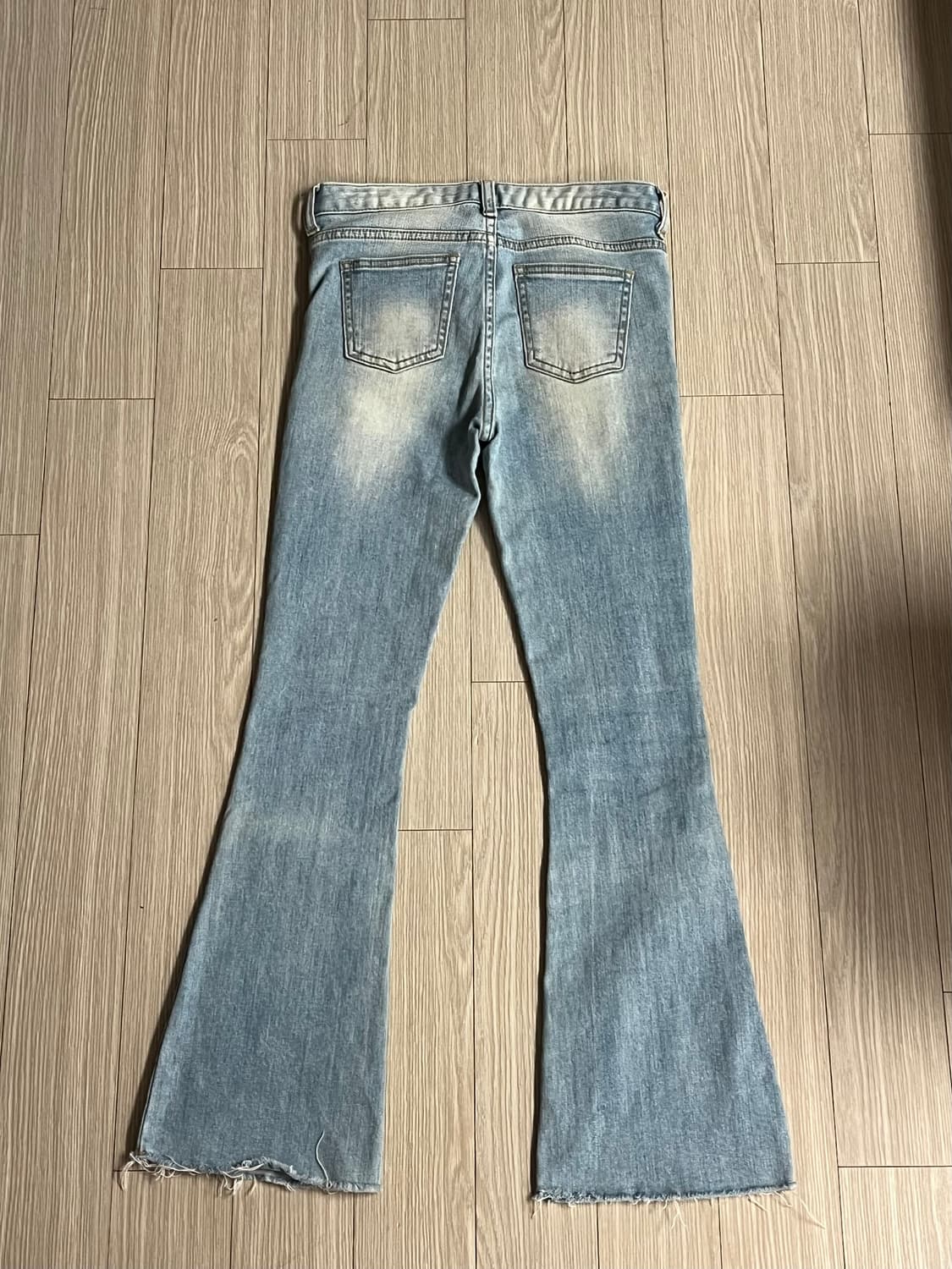 y2k 연청 워싱 부츠컷 데님 팬츠 청바지 44 S 상품이미지5
