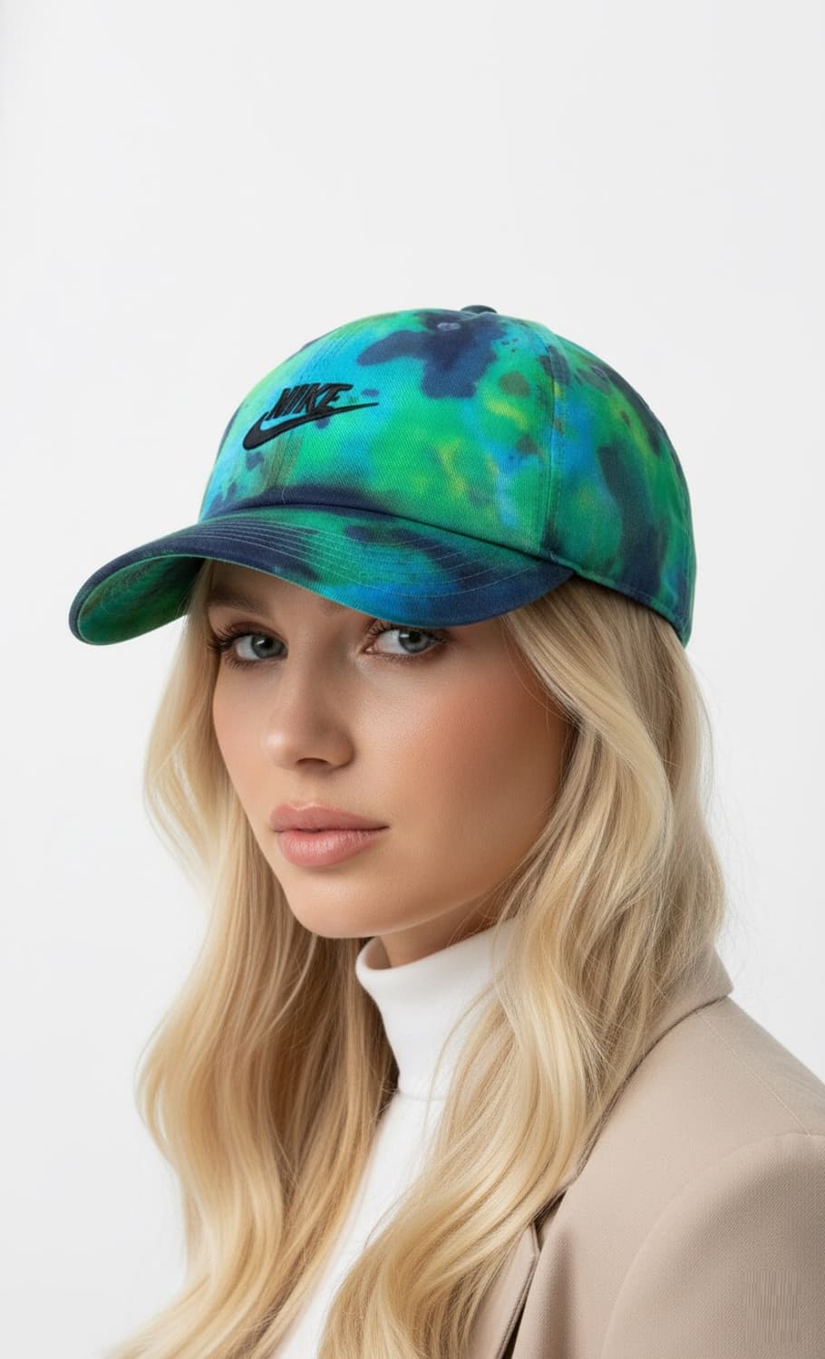 나이키 초레어 빈티지 커스텀 녹색/블루 지구 그린플래닛 볼캡 모자 여행 상품이미지8