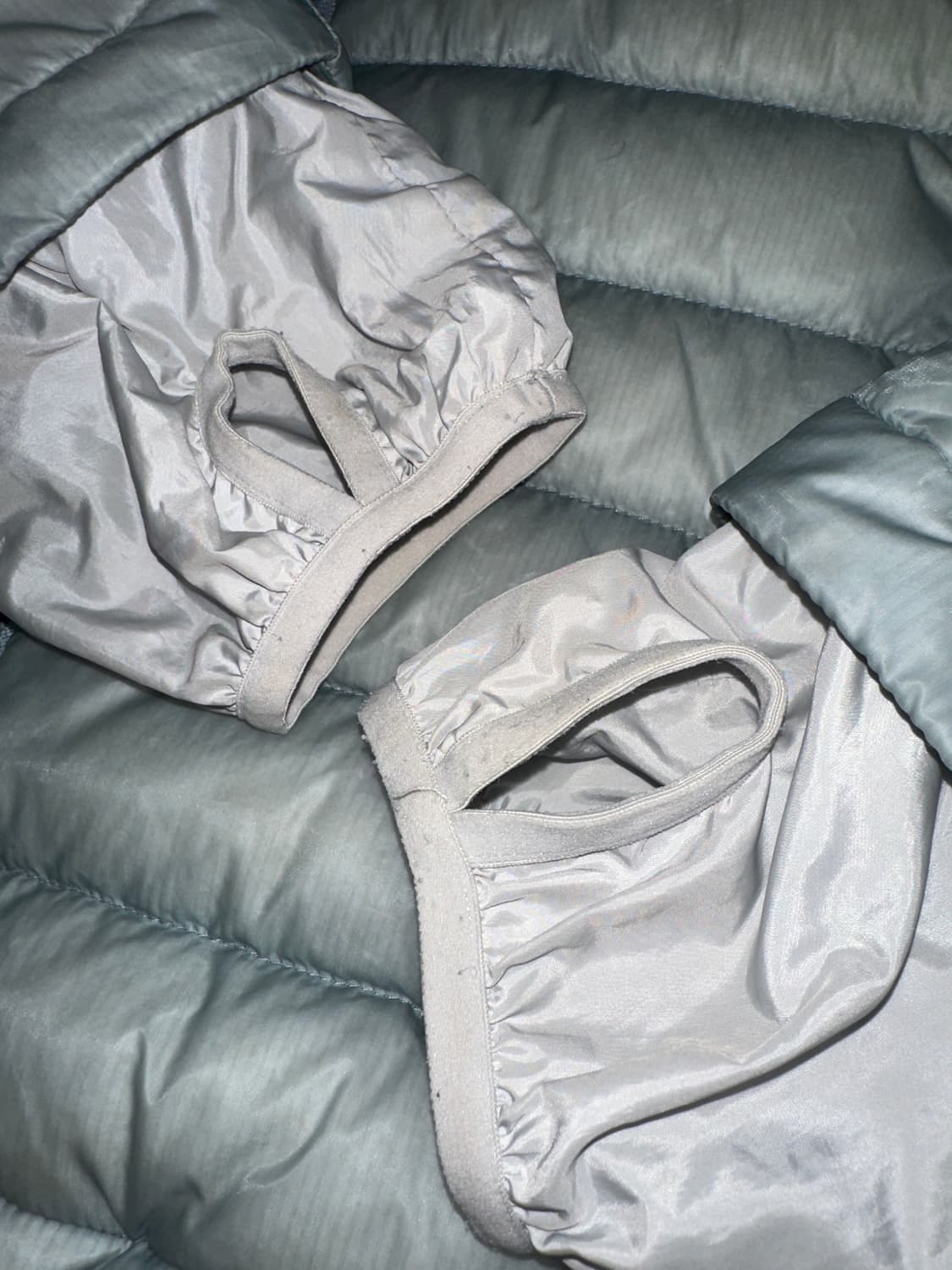 산산기어 경량패딩 스카이블루 23fw 상품이미지5