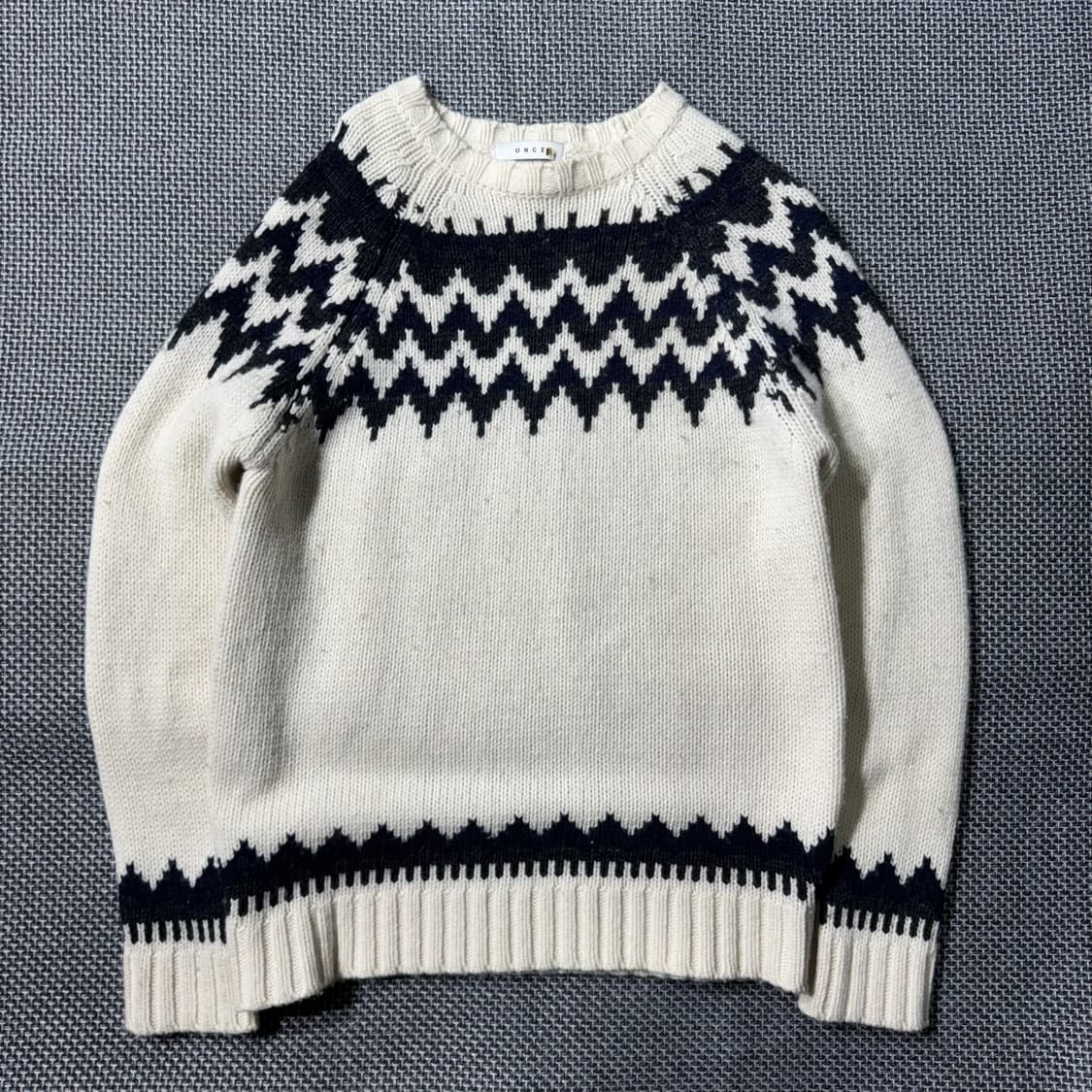 빈티지 니트 화이트 ( 100/OLD-8185 ) 상품이미지1