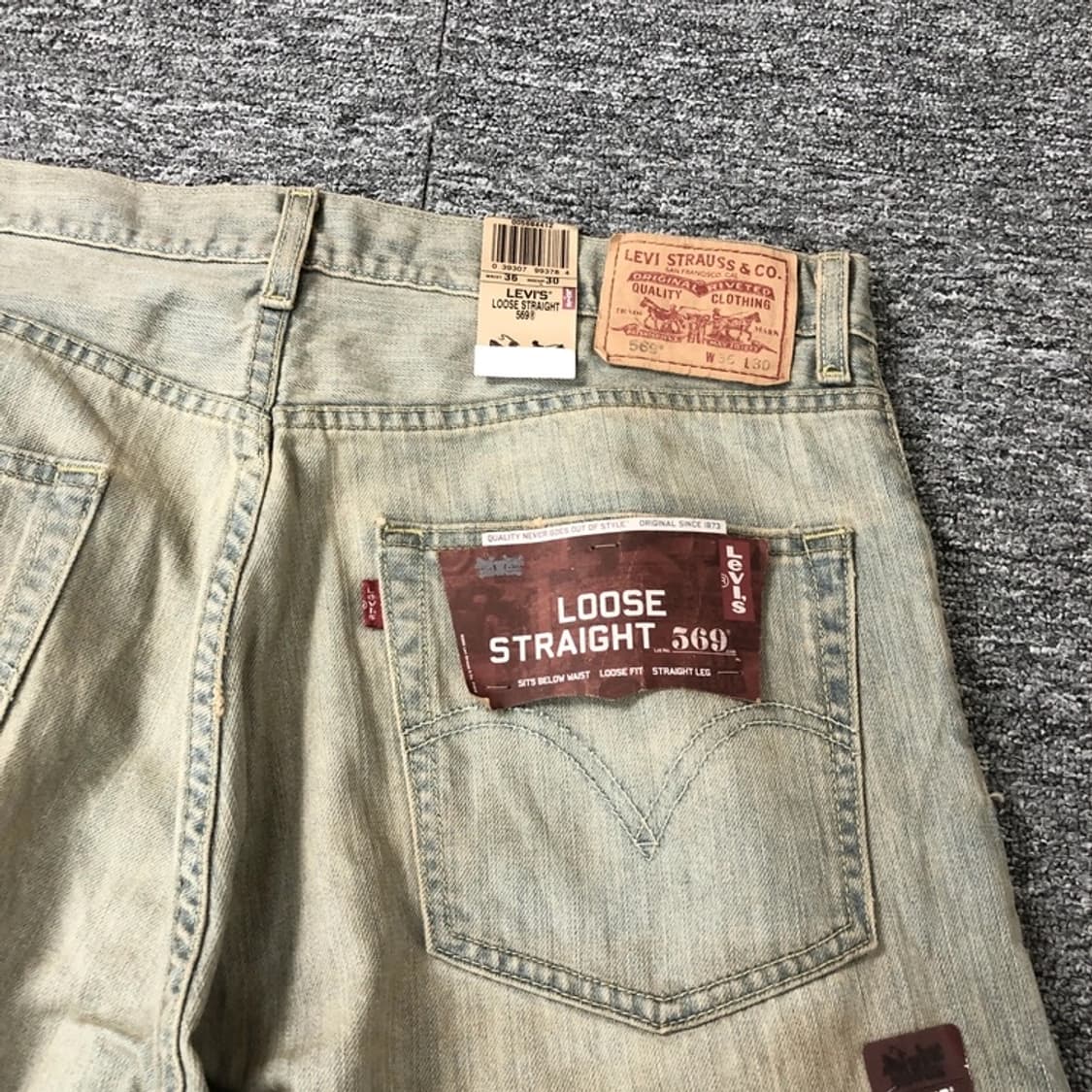 리바이스 USA 정품 levi 569 워싱 데님팬츠 상품이미지4