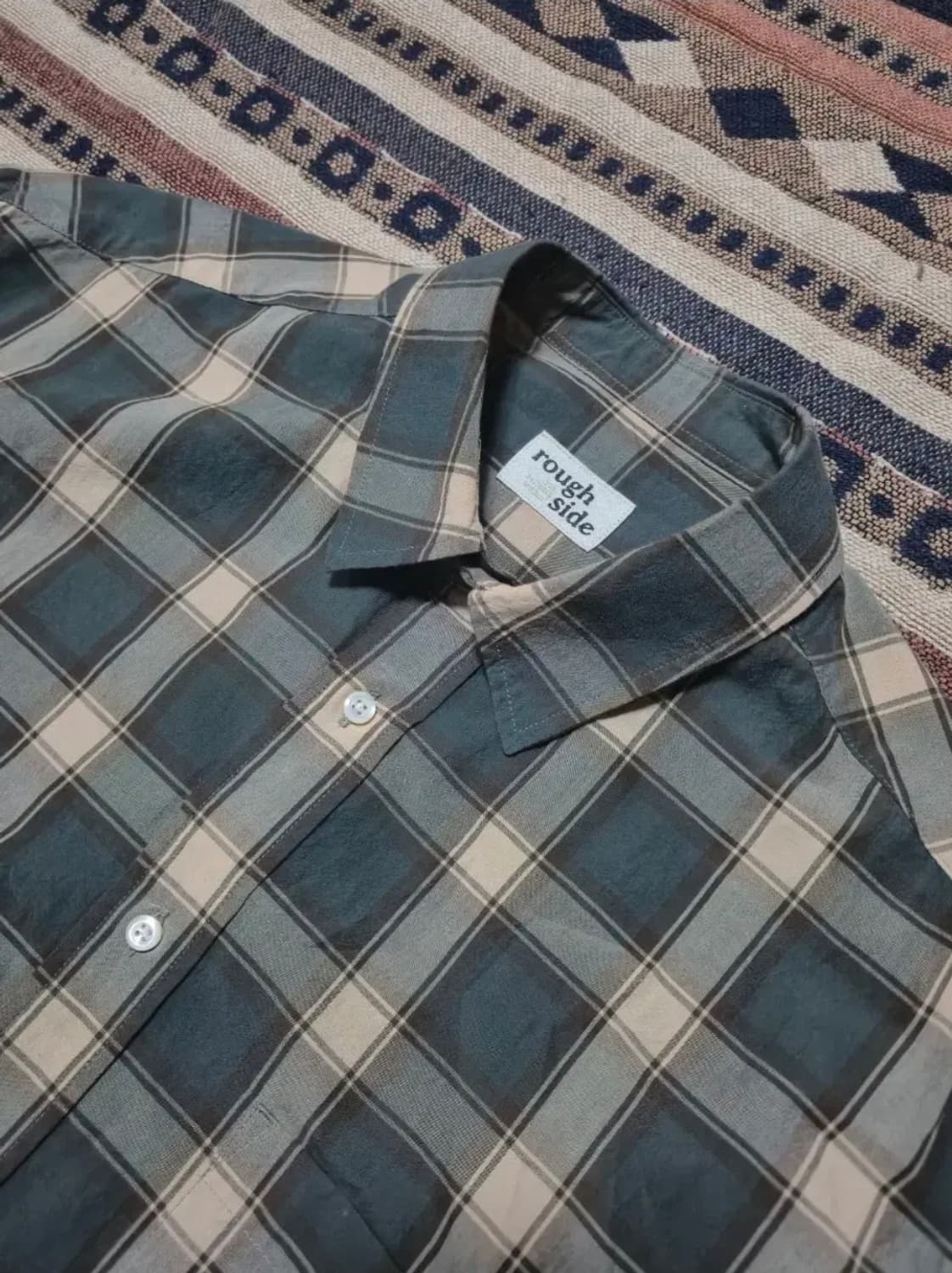 [2]러프사이드 프라이머리 셔츠 그린 플레드 상품이미지2