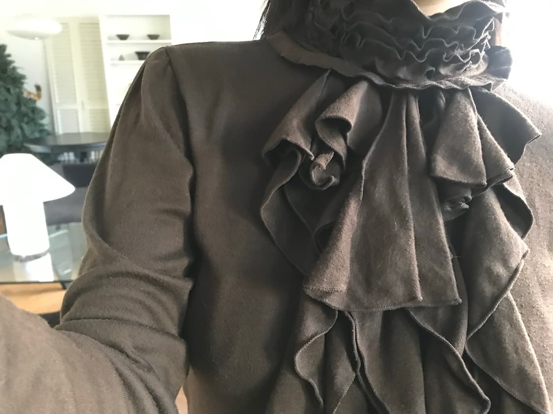 vintage brown frill top 상품이미지5