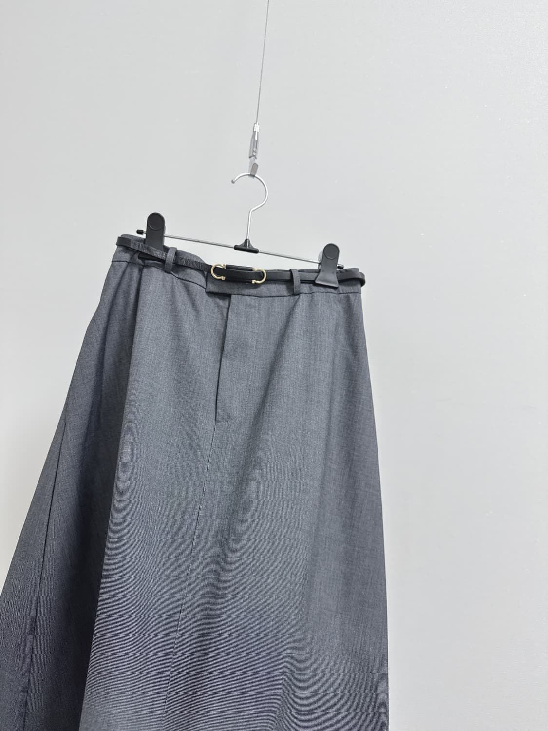 서쿠키 그레이 크레페 스커트 상품이미지3