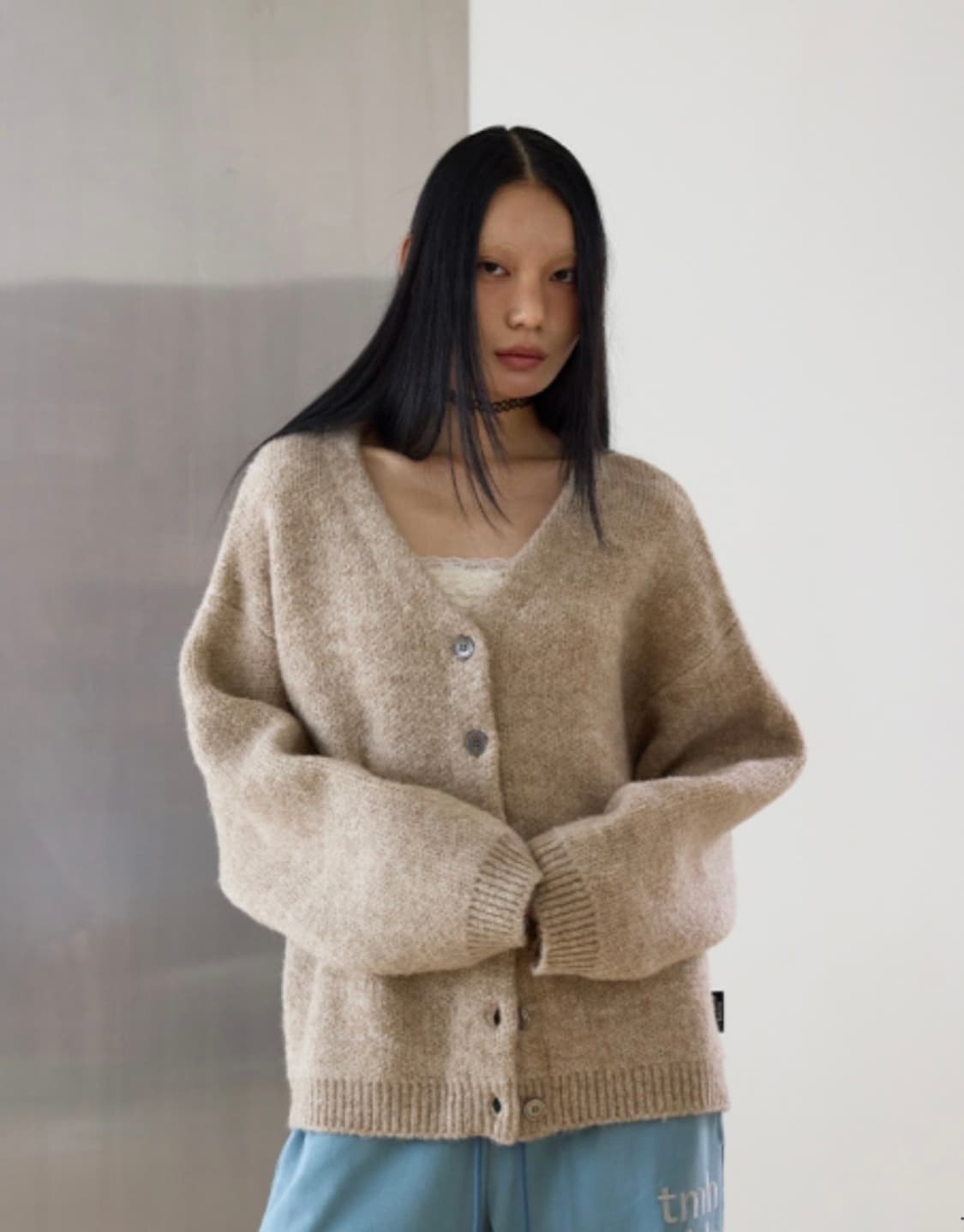 더미스테리어스호텔 알파카 울 오버 가디건 상품이미지1