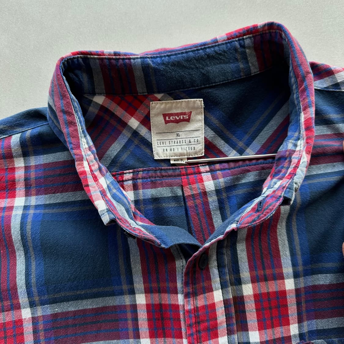 [XL]리바이스 Levi's 마드라스 플레이드 체크 셔츠 상품이미지8