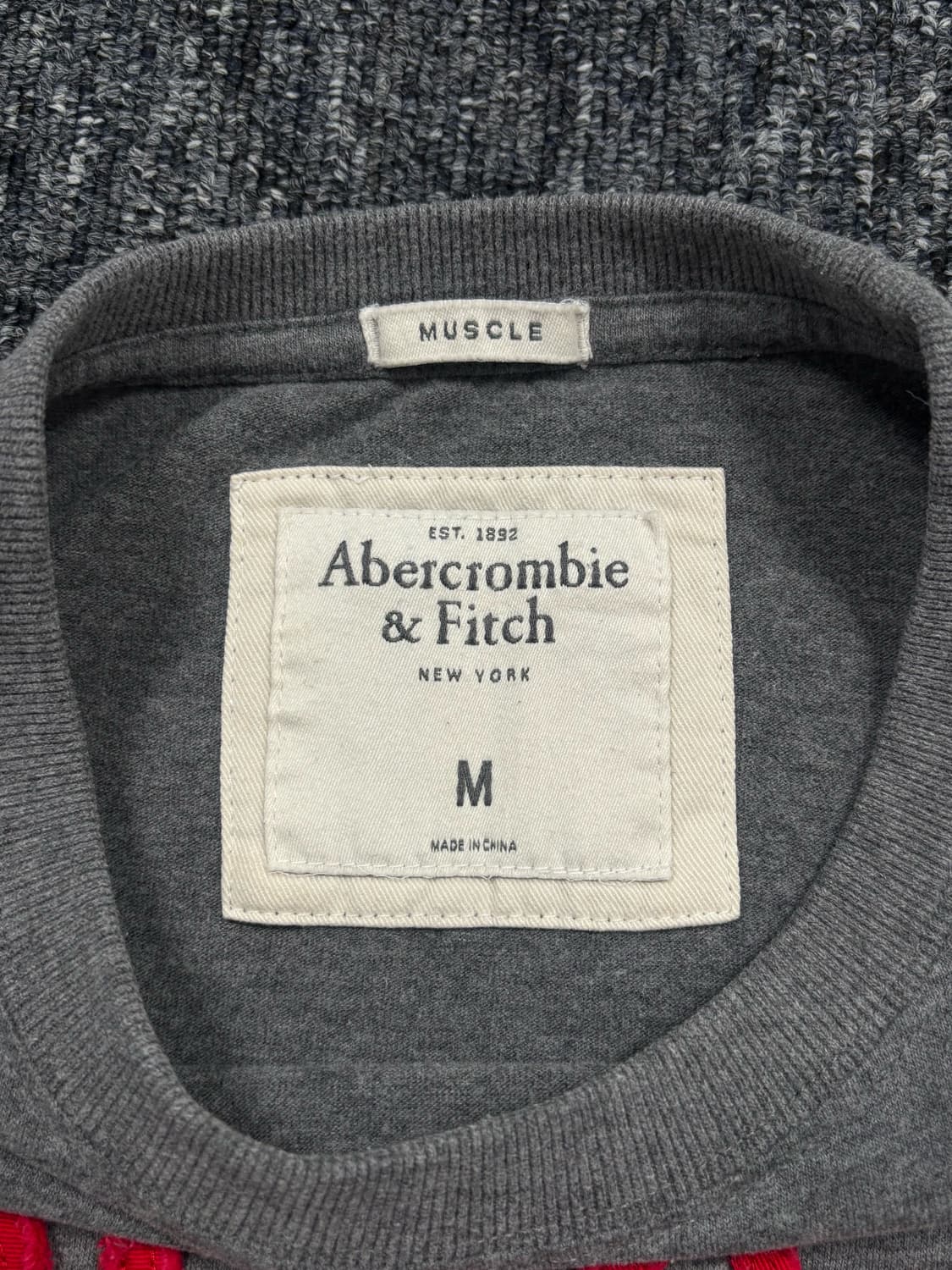 아베크롬비 로고 그레이 반팔 상품이미지5