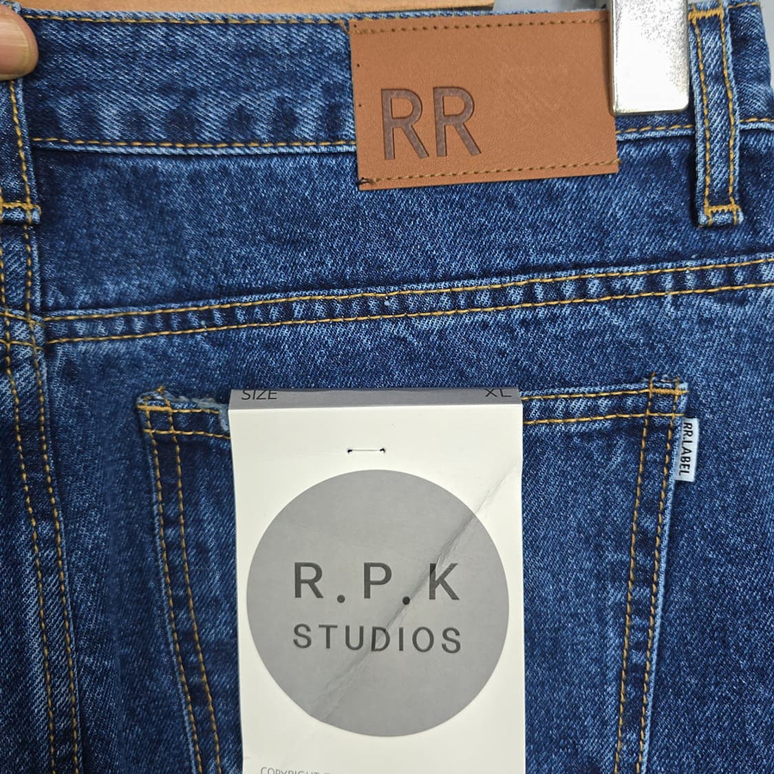 미사용 새제품) 룸페커 RPK 스튜디오 와이드 데님팬츠 여성 XL 상품이미지4