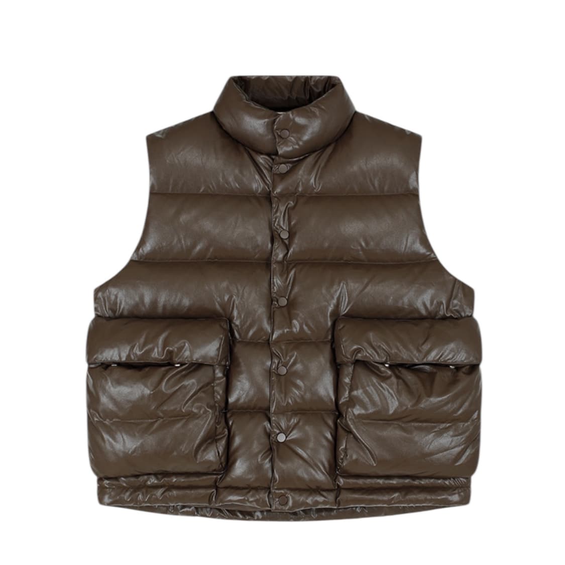 누아클레 덕다운 레더패딩베스트 상품이미지2