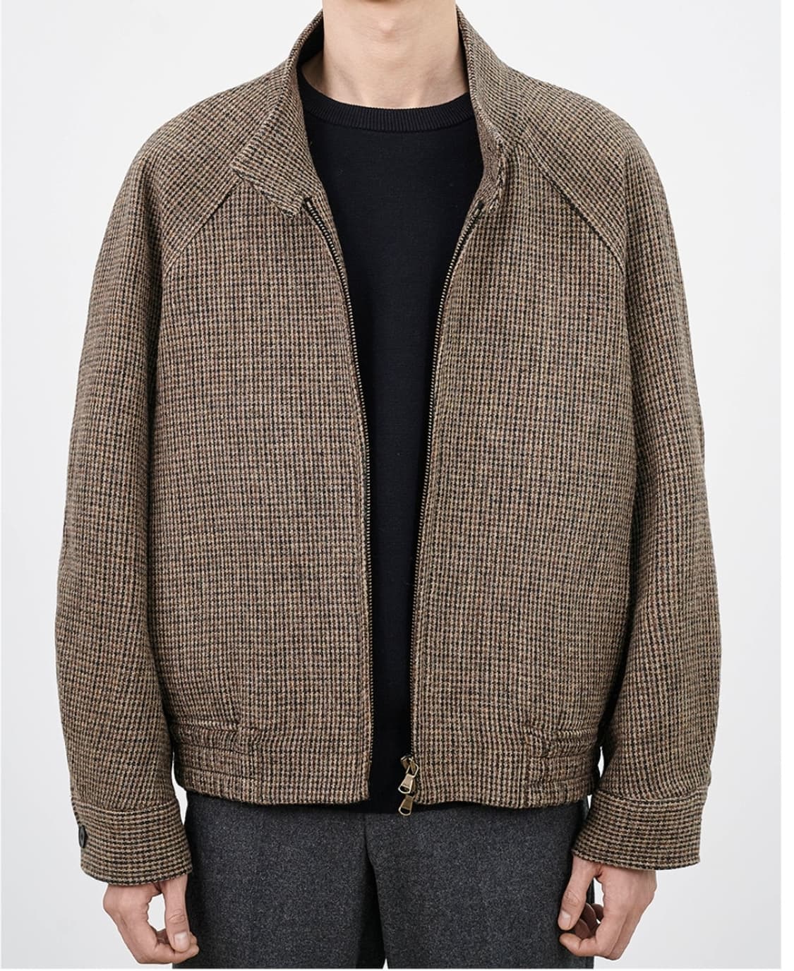 마마가리 트위드 해링턴 점퍼 상품이미지1