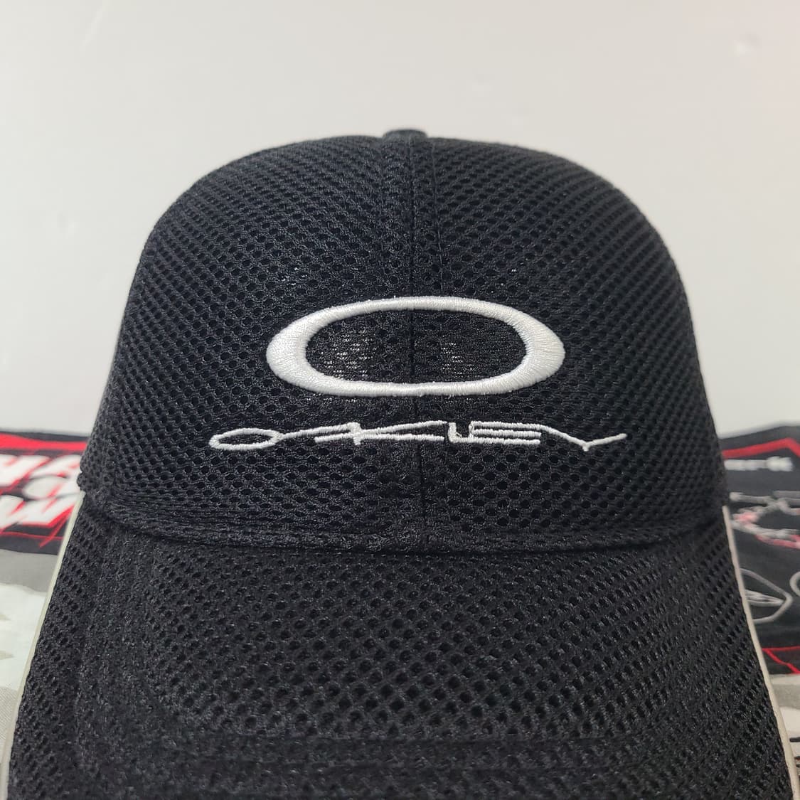 오클리 빈티지 자수 로고 블랙 메쉬 캡 모자 볼캡 상품이미지2